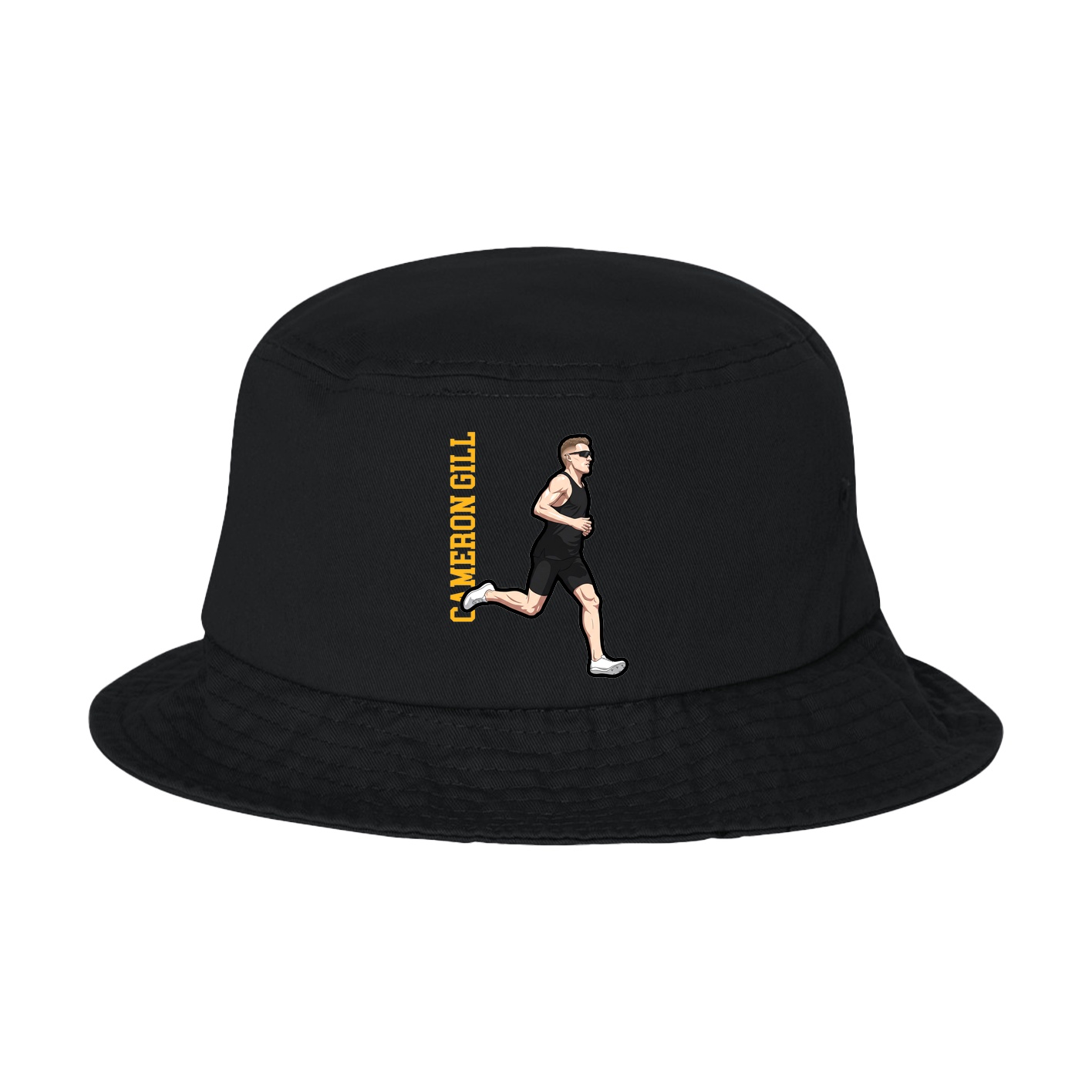 Bucket Cap — Name Vertical in Black