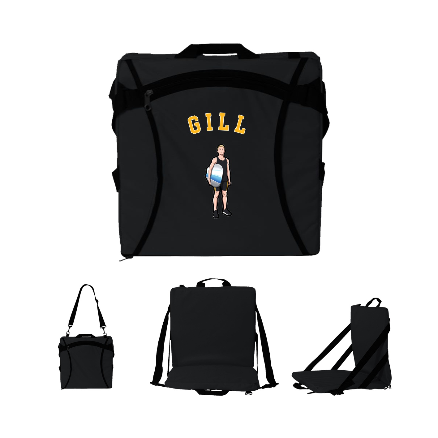 Folding Stadium Seat — Shirsey Arch in Black