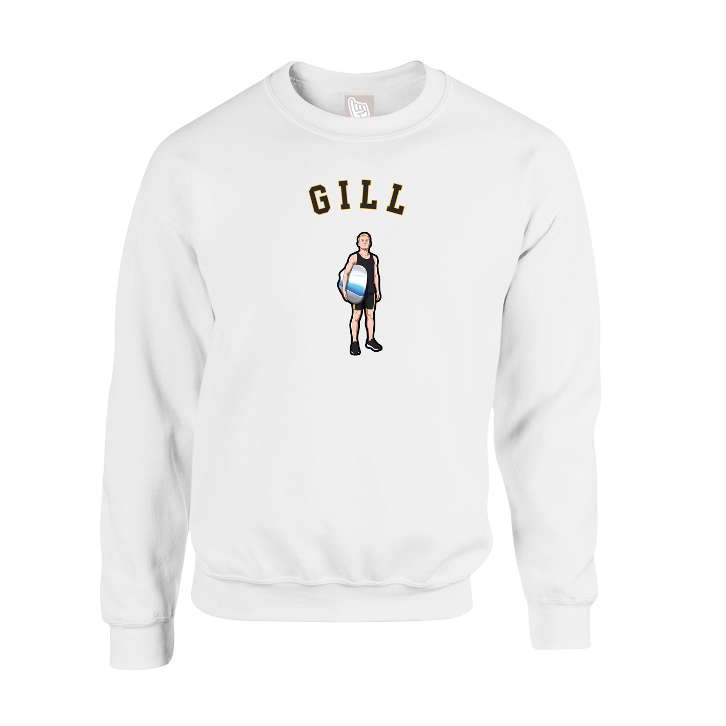 Fleece Crew — Shirsey Arch in White