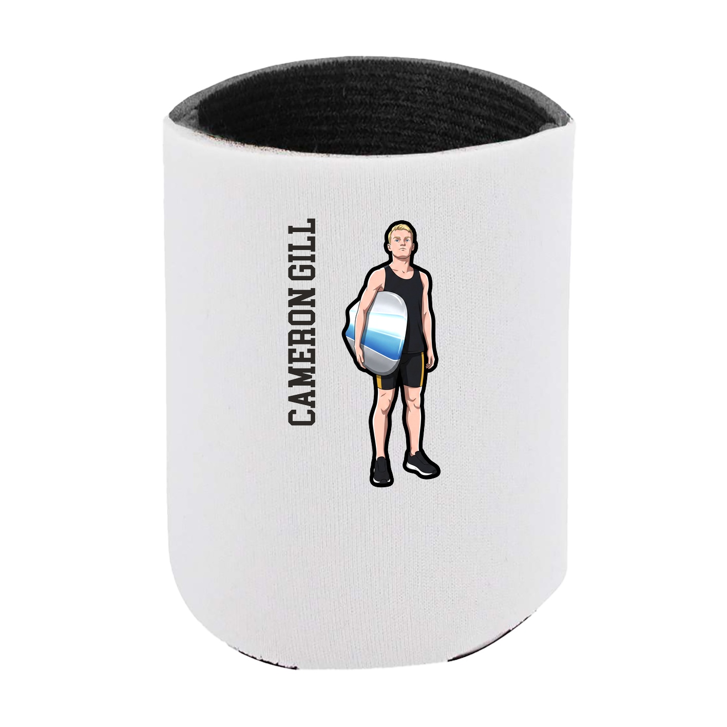 Can Holder — Name Vertical in White