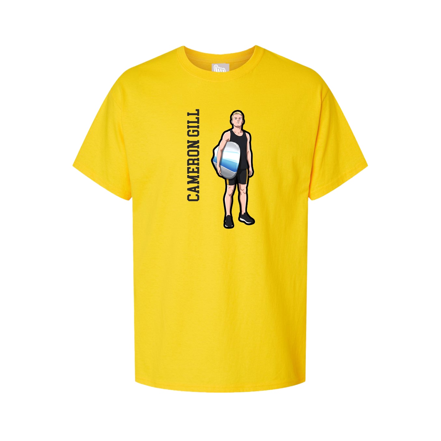 Youth Tee — Name Vertical in Gold