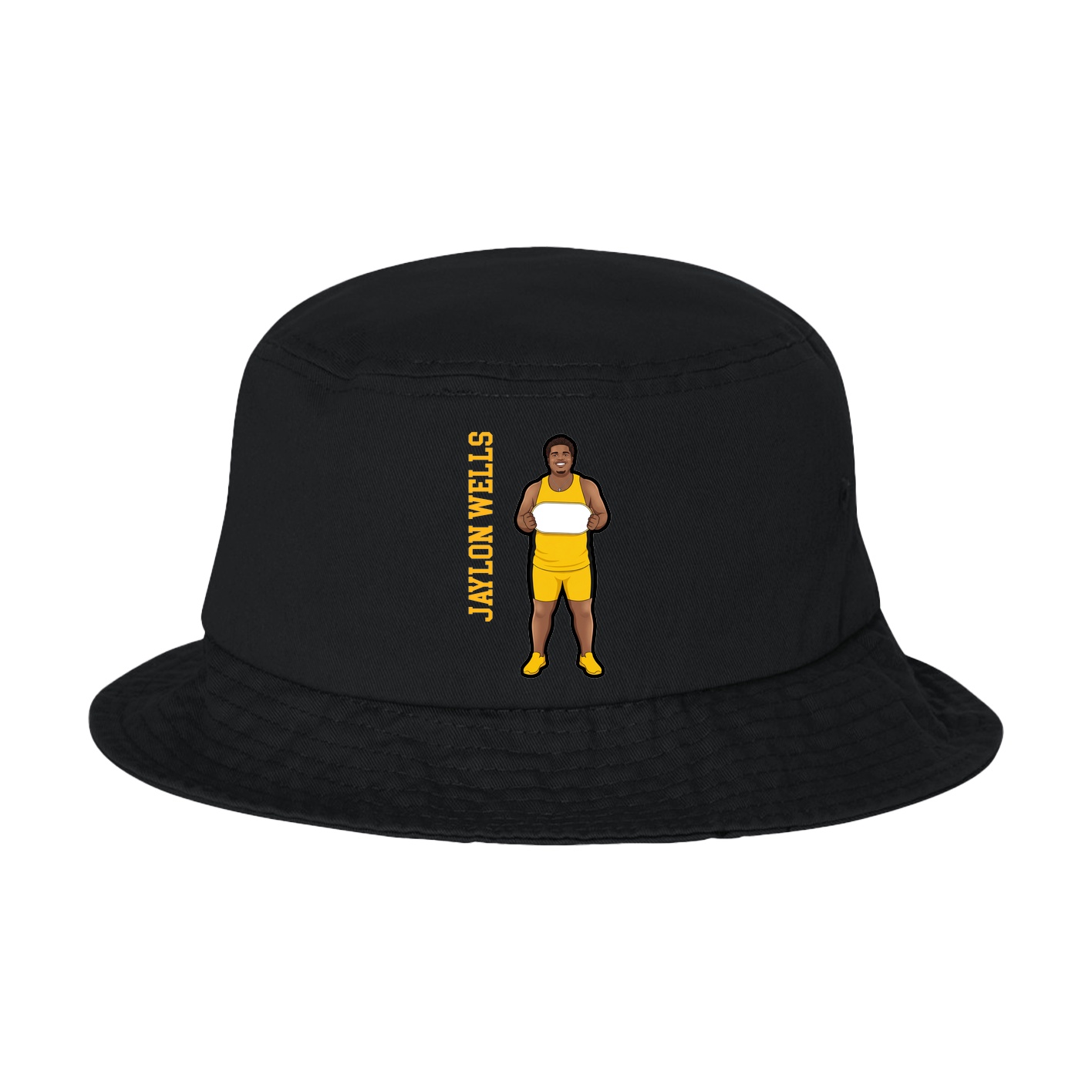 Bucket Cap — Name Vertical in Black