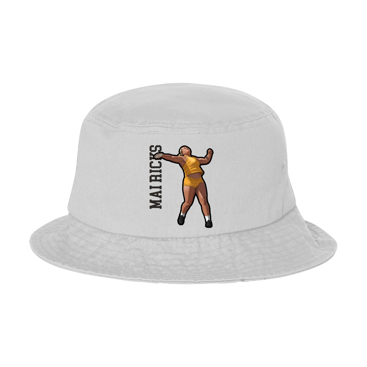 Bucket Cap — Name Vertical in White