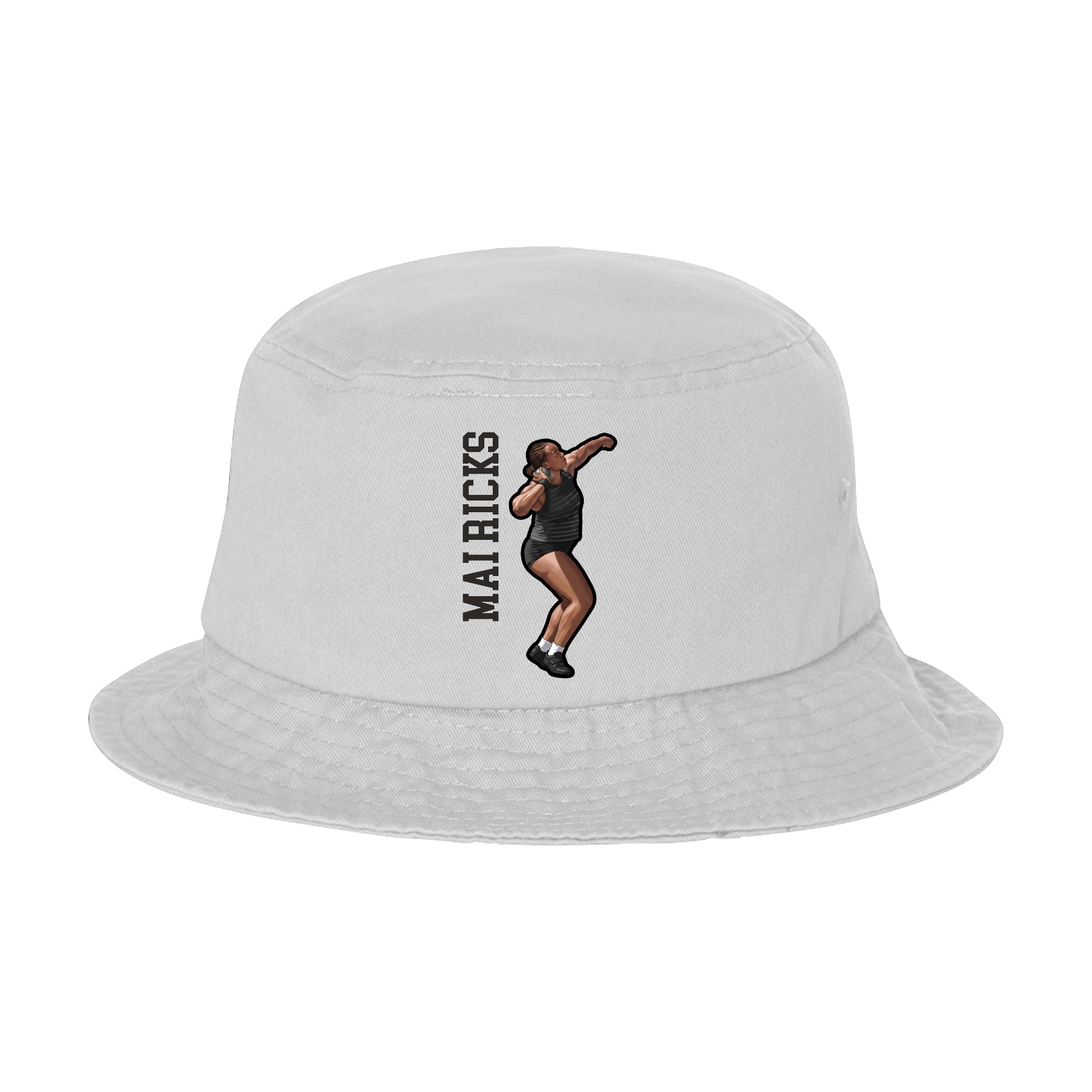 Bucket Cap — Name Vertical in White