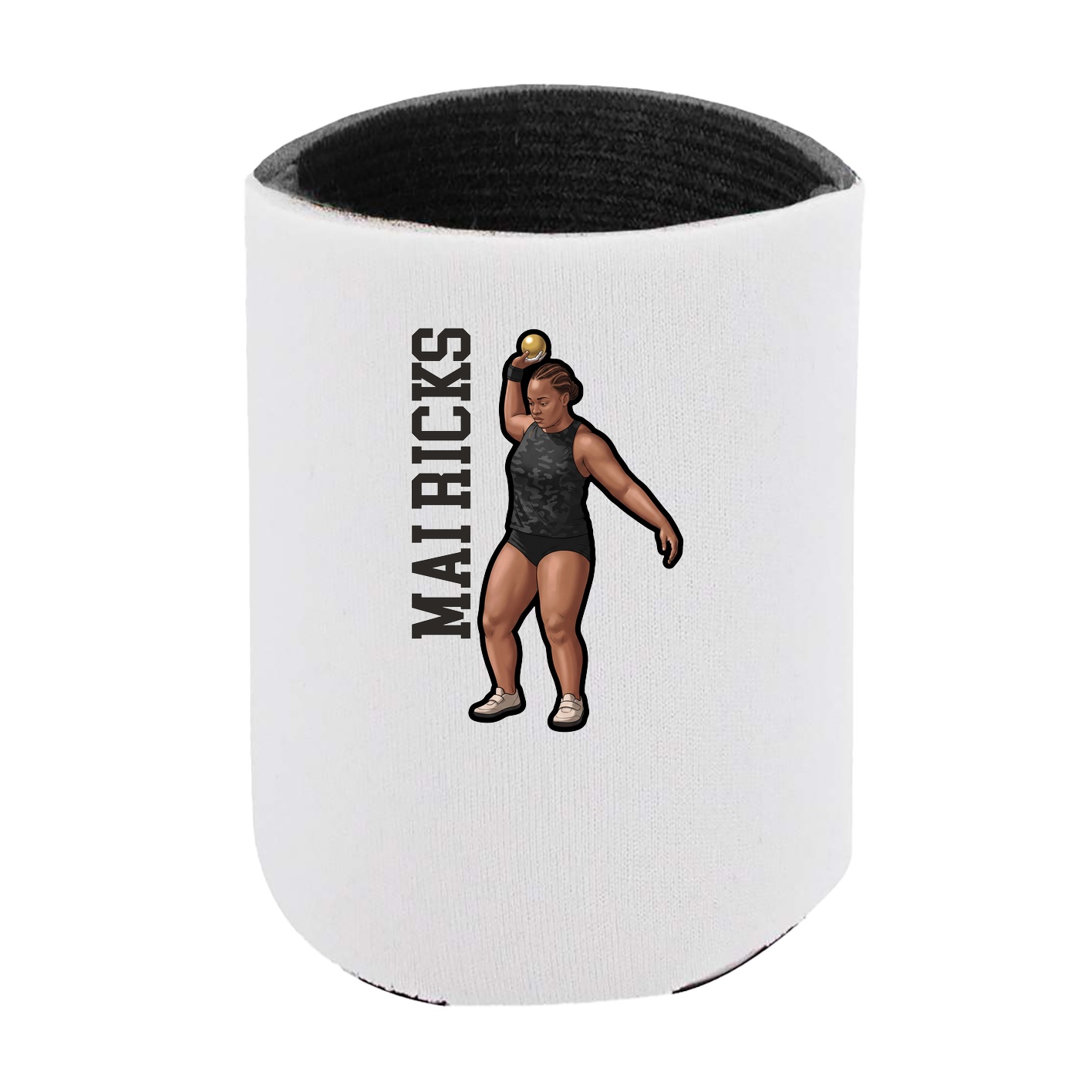 Can Holder — Name Vertical in White