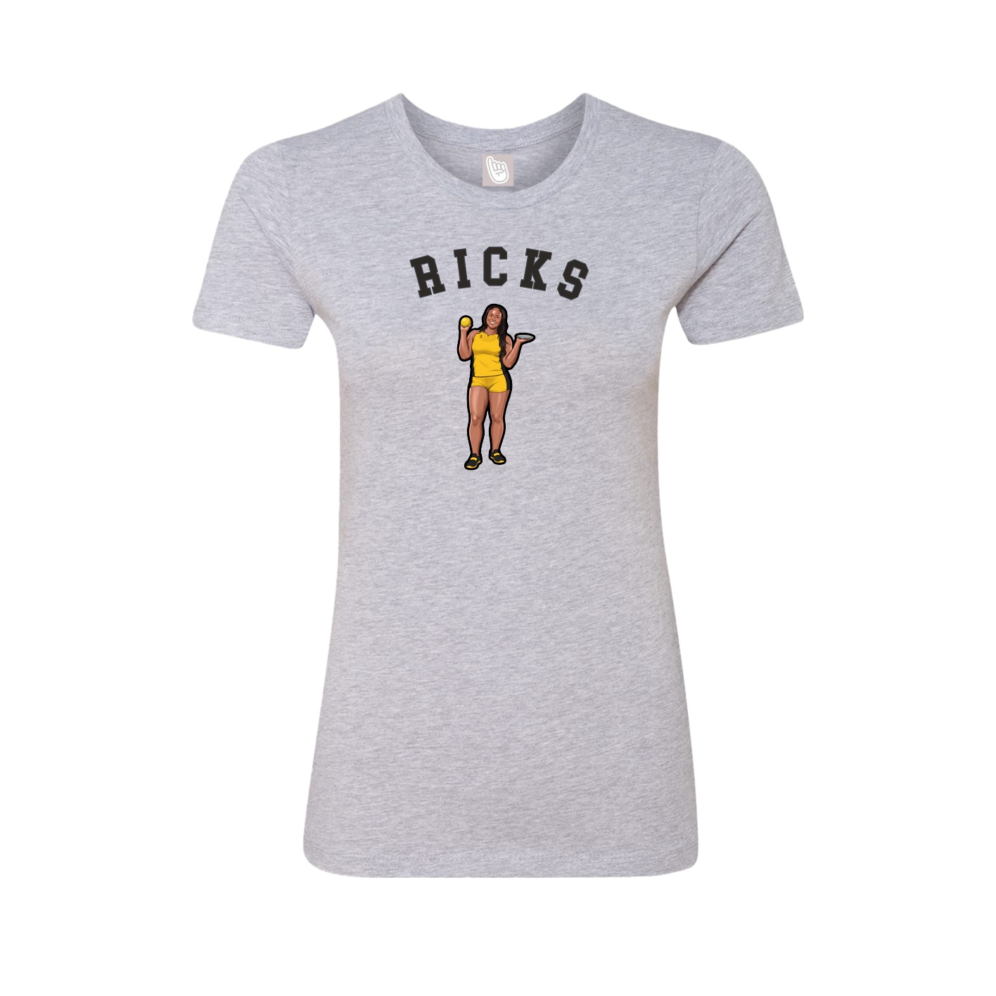 Fitted Women's Tee — Shirsey Arch in Grey