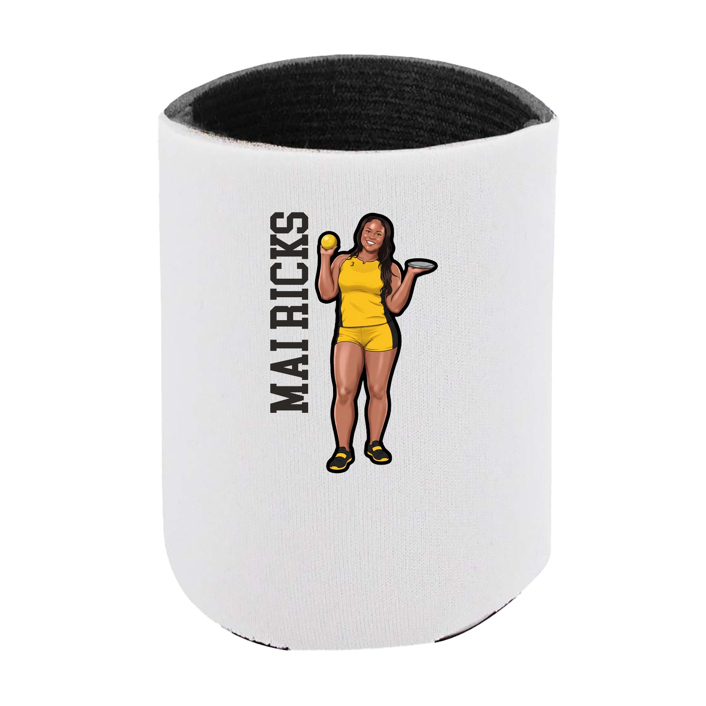 Can Holder — Name Vertical in White