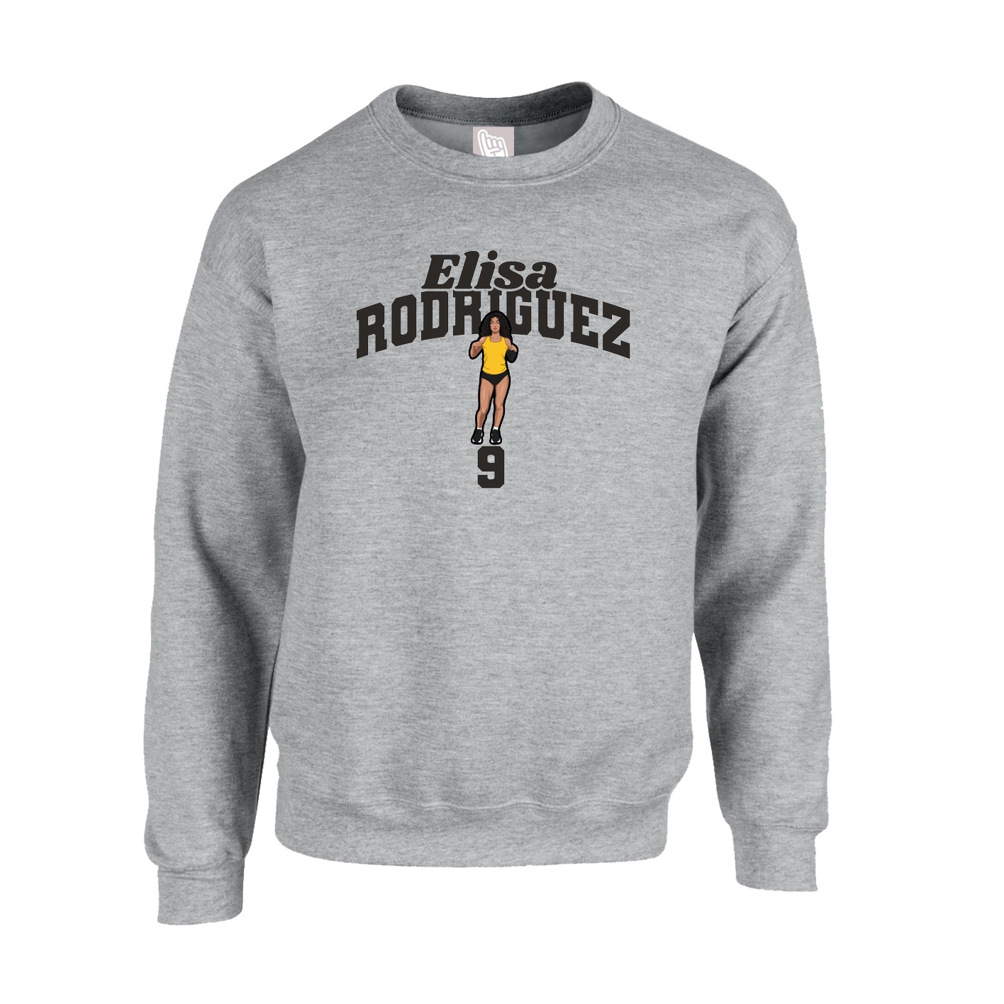 Fleece Crew — Signature Arch in Grey