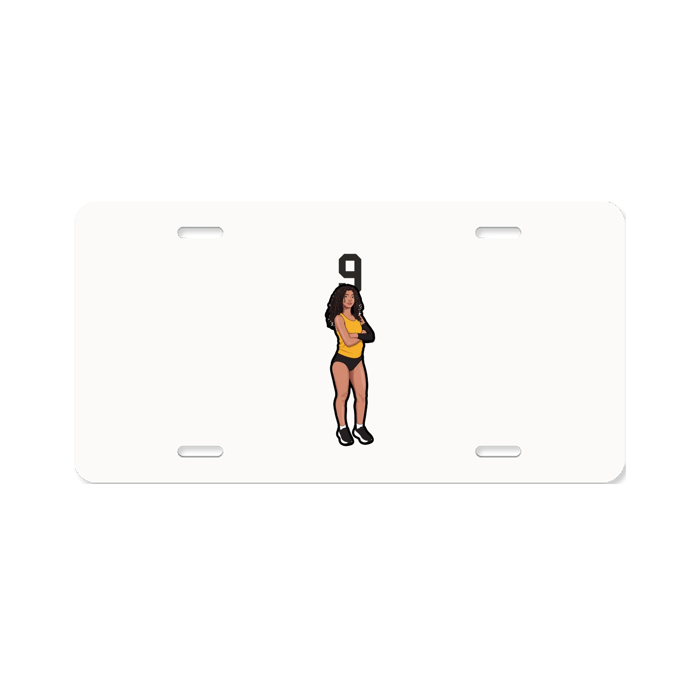 License Plate — Number Top in Classic