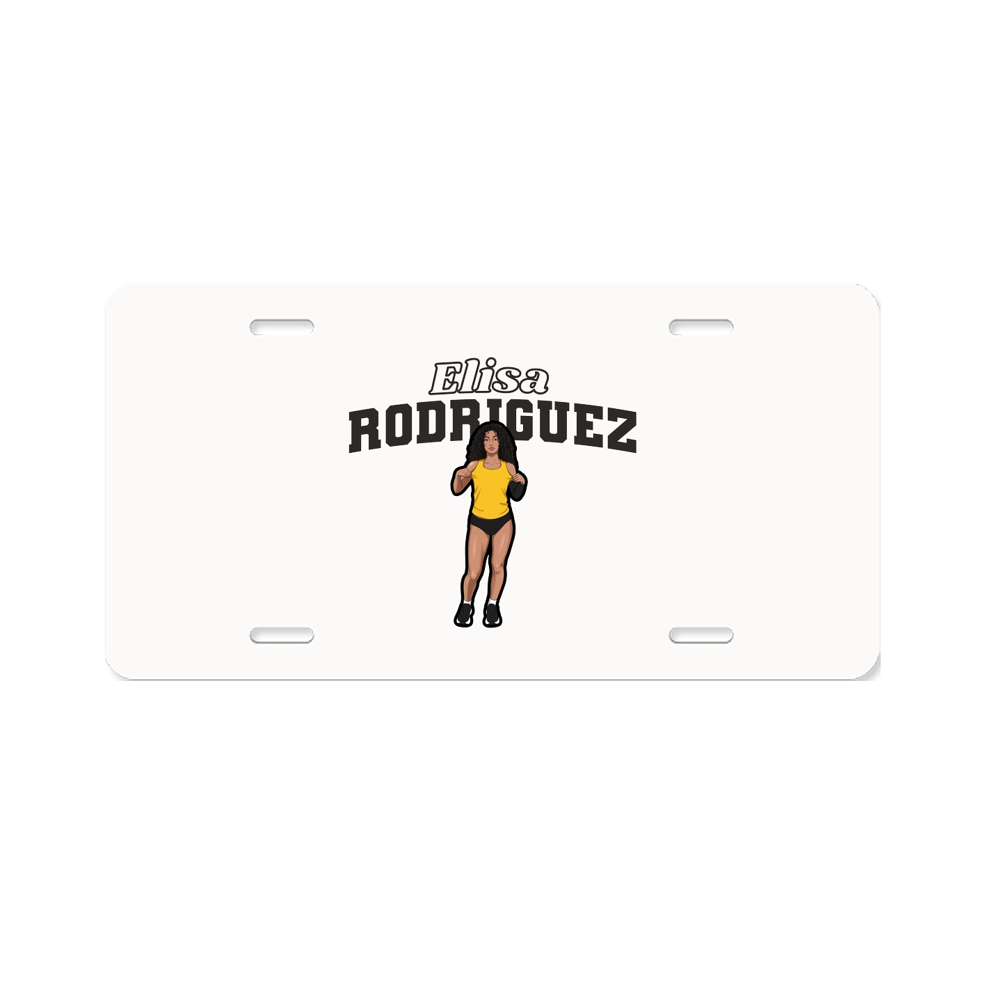 License Plate — Name Arch in Classic
