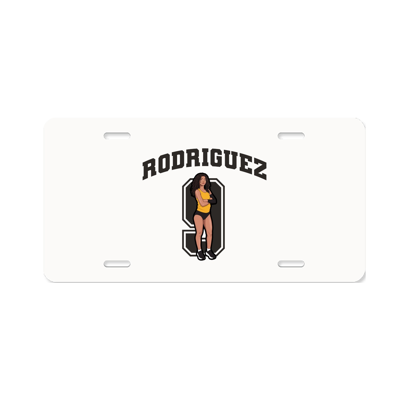 License Plate — Number in Classic