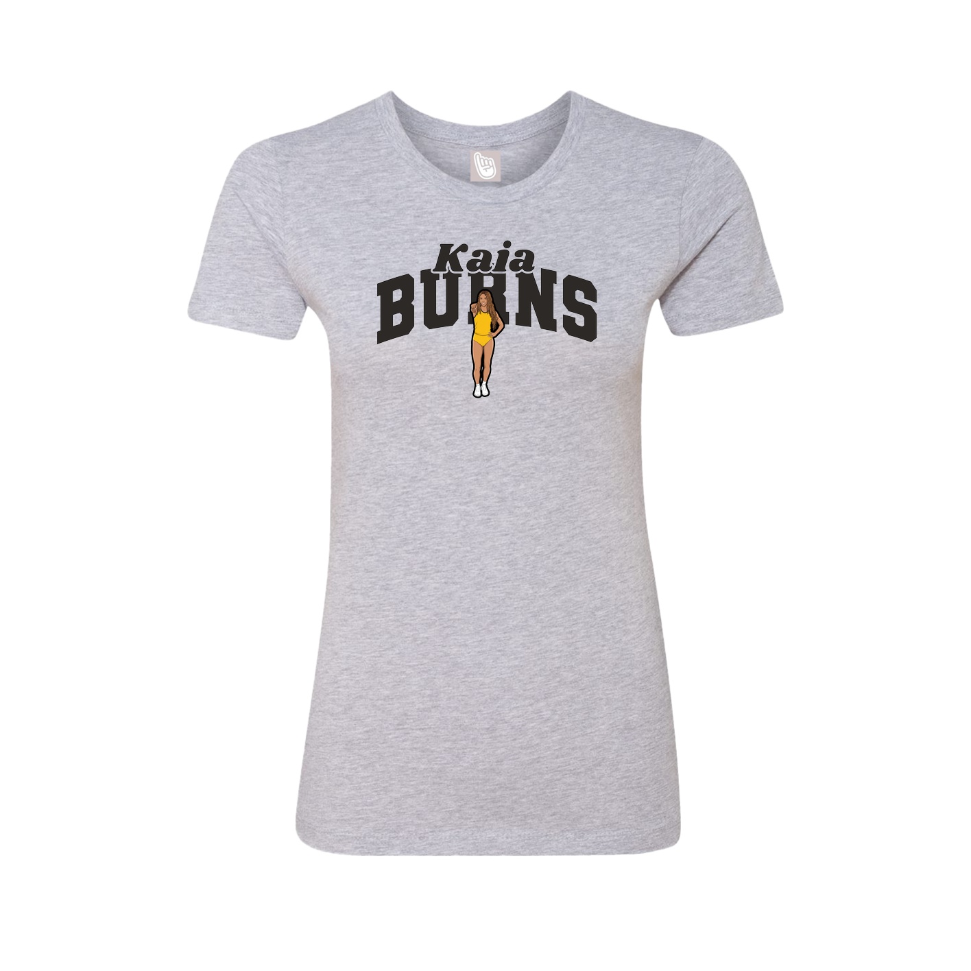 Fitted Women's Tee — Signature Arch in Grey