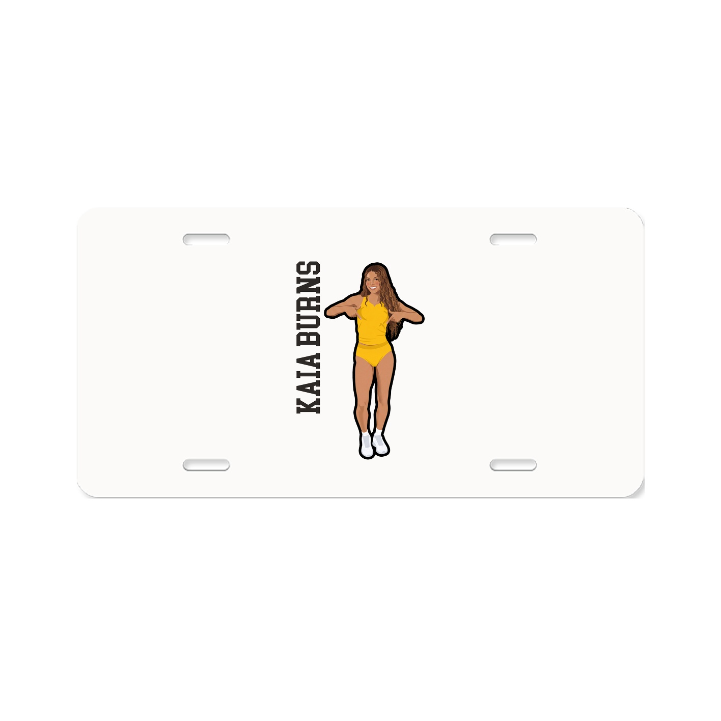 License Plate — Name Vertical in Classic