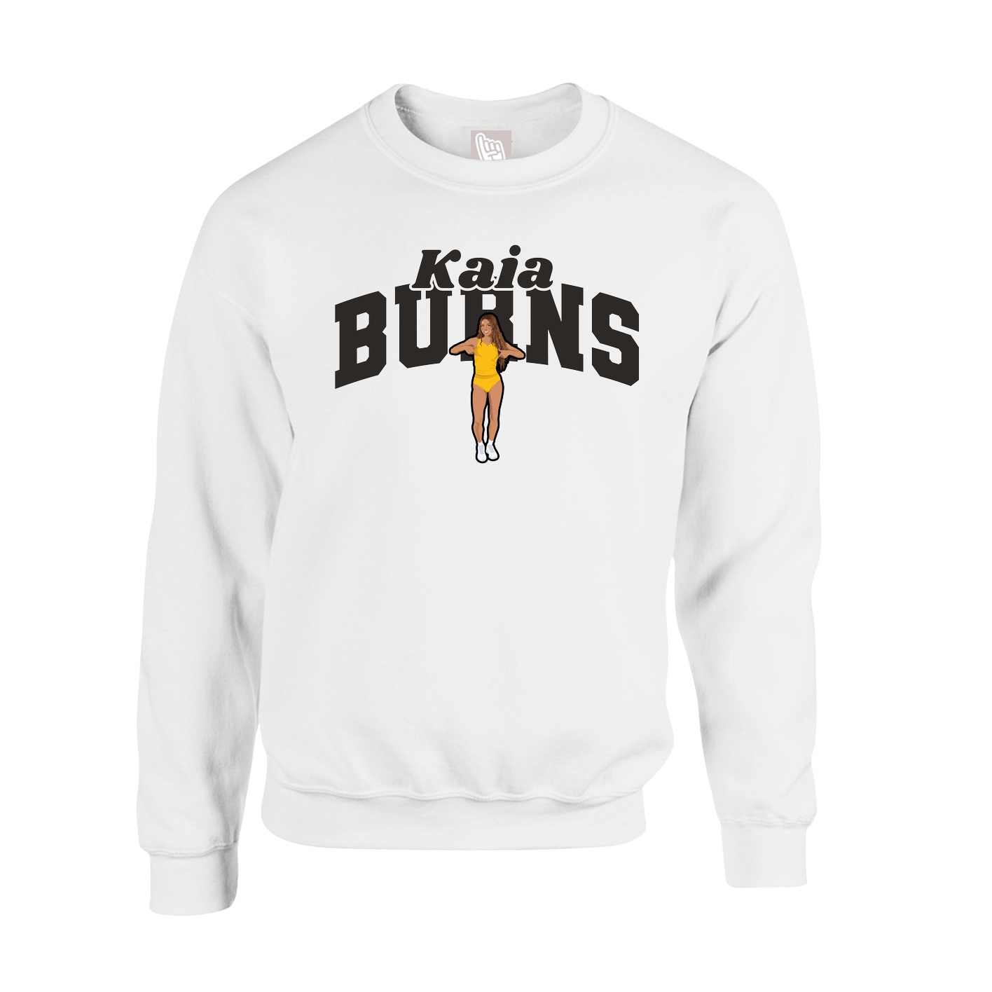 Fleece Crew — Signature Arch in White