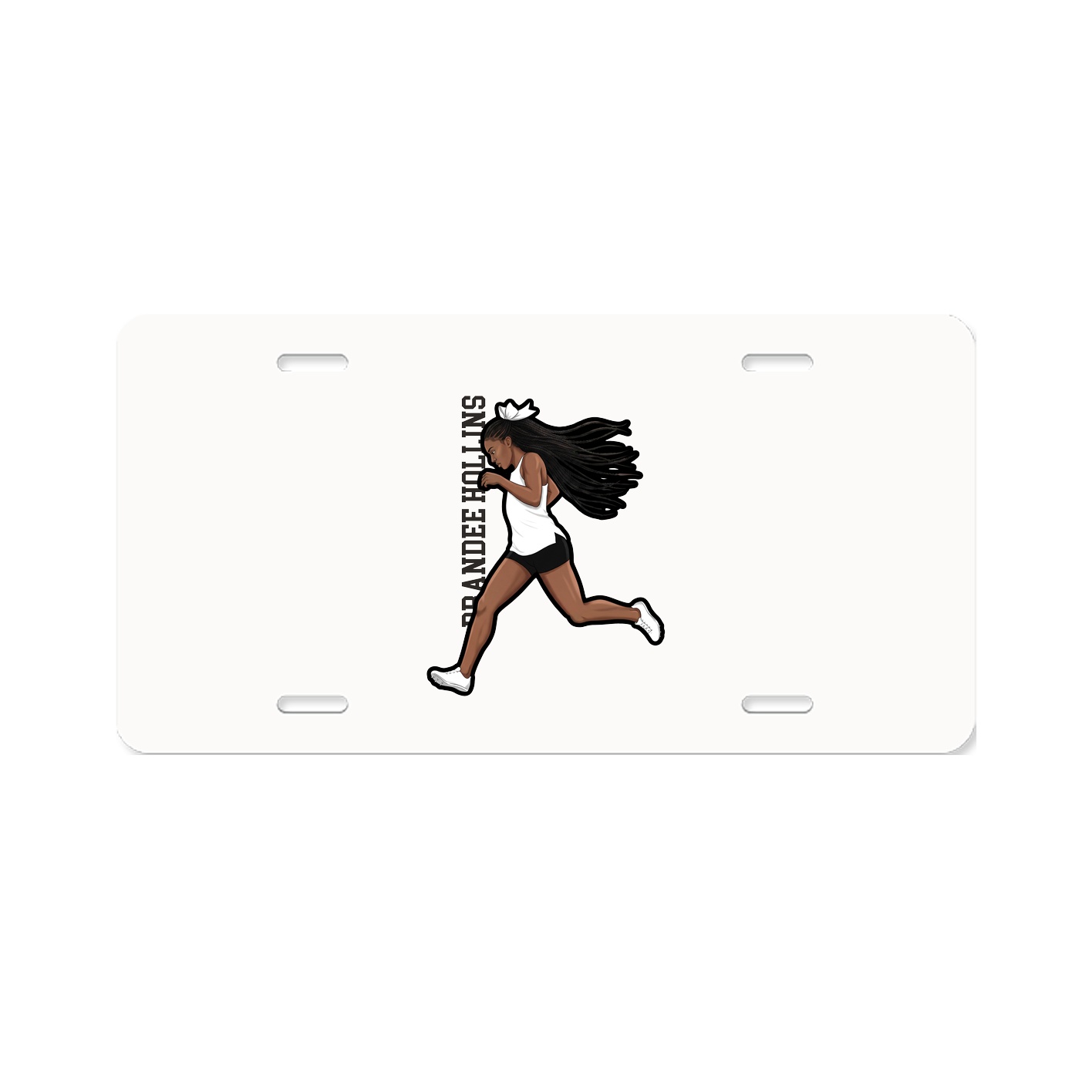 License Plate — Name Vertical in Classic