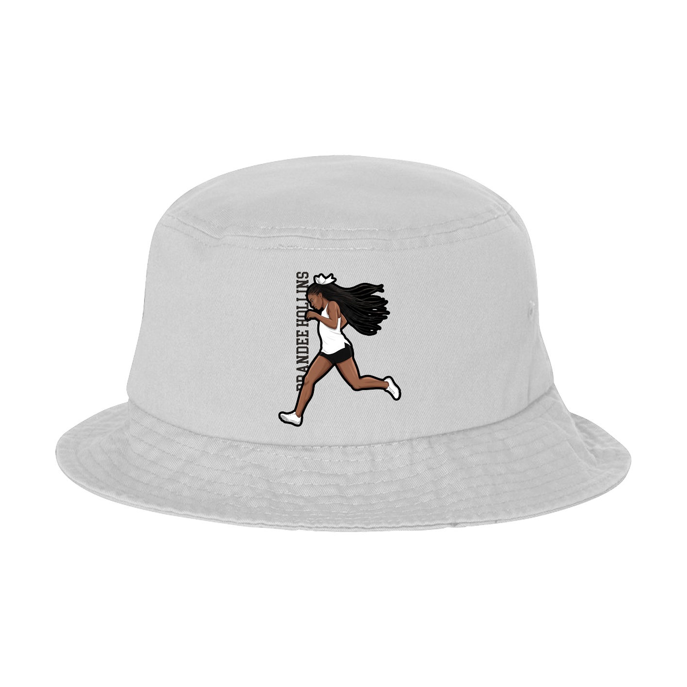 Bucket Cap — Name Vertical in White