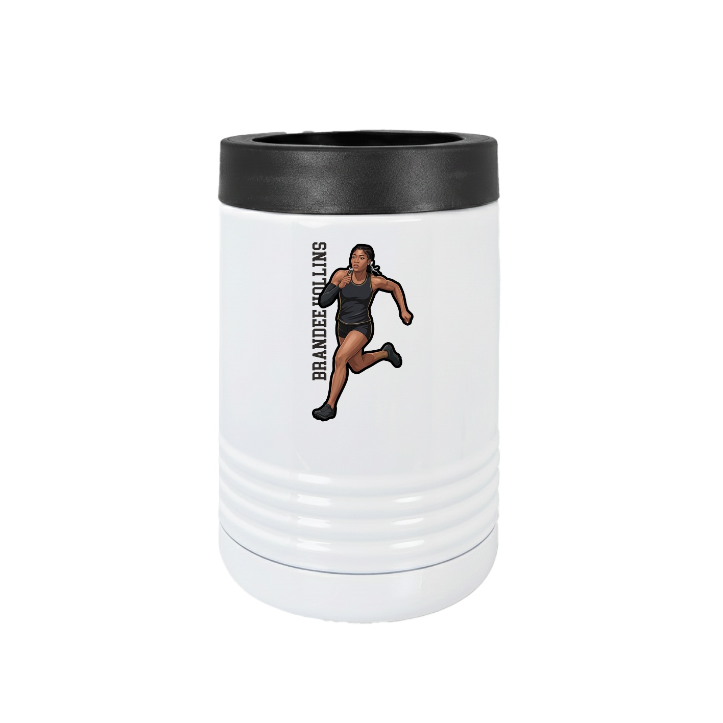 Beverage Holder — Name Vertical in White