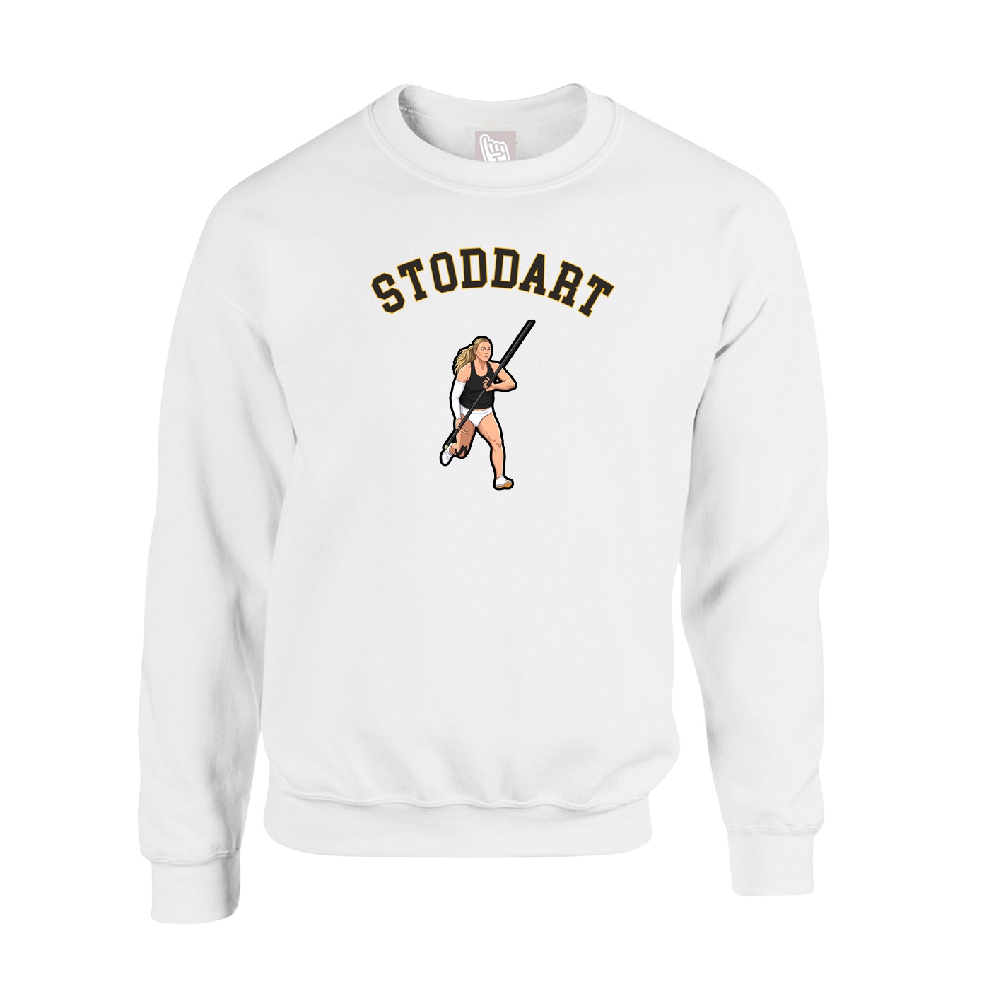 Fleece Crew — Shirsey Arch in White