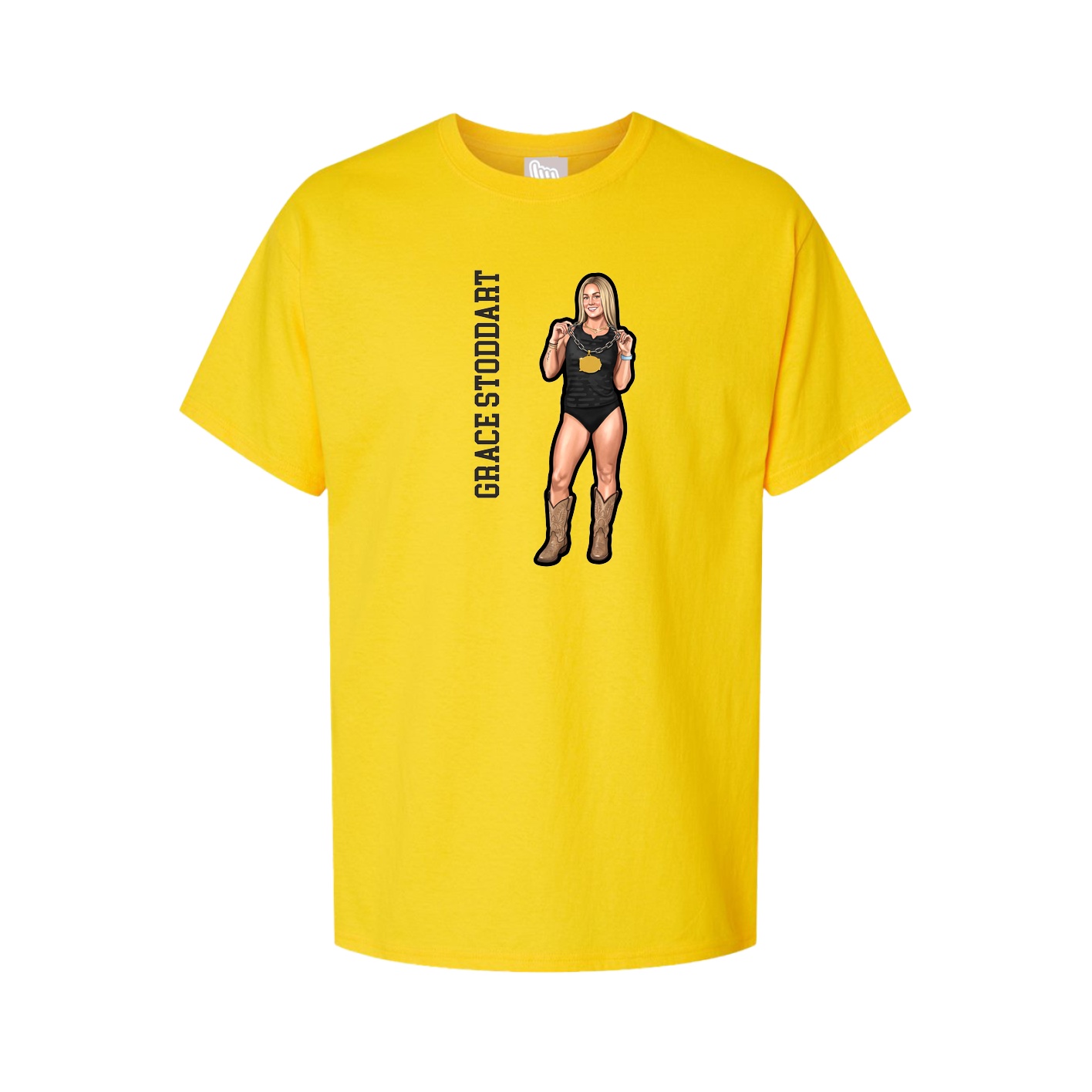 Tee — Name Vertical in Gold