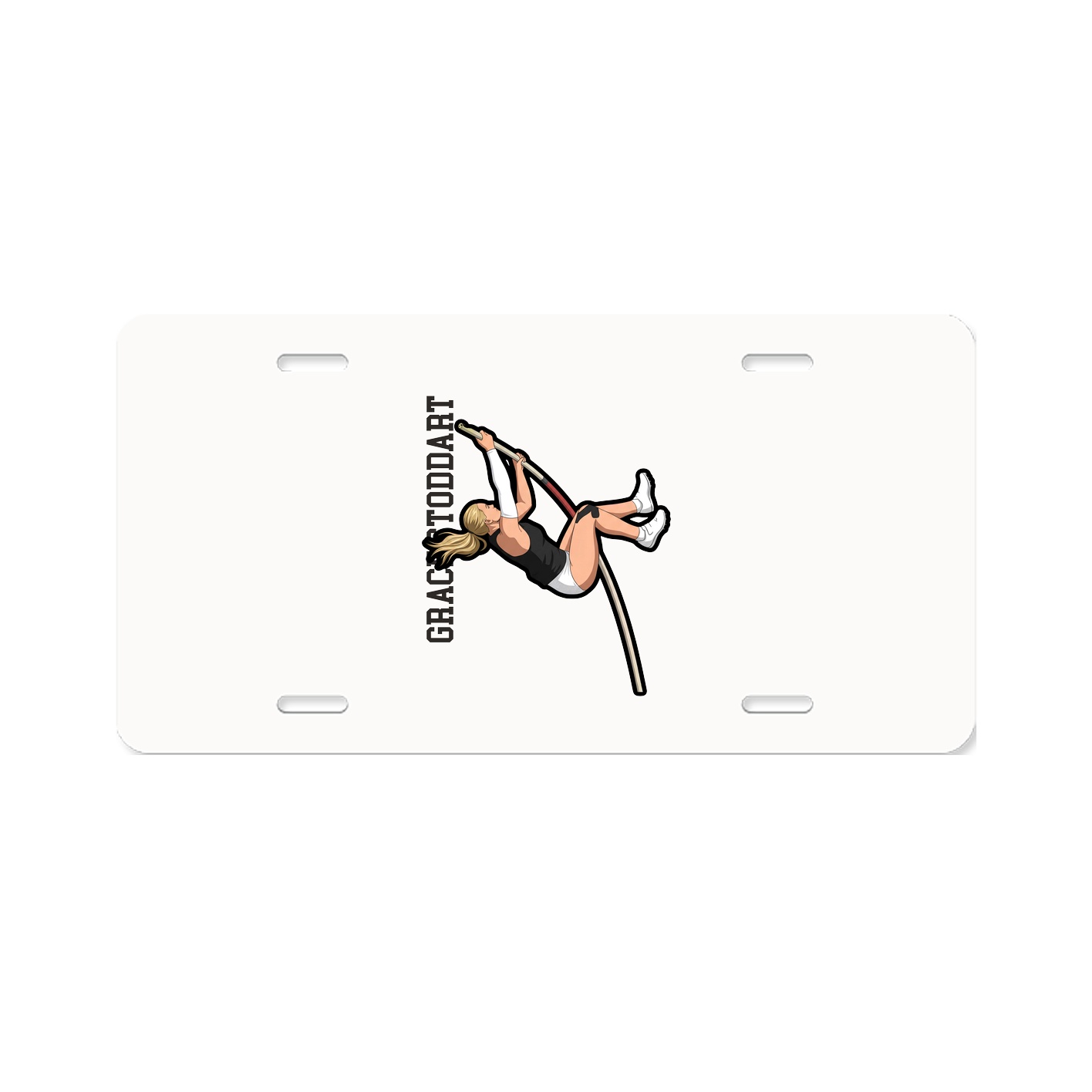 License Plate — Name Vertical in Classic