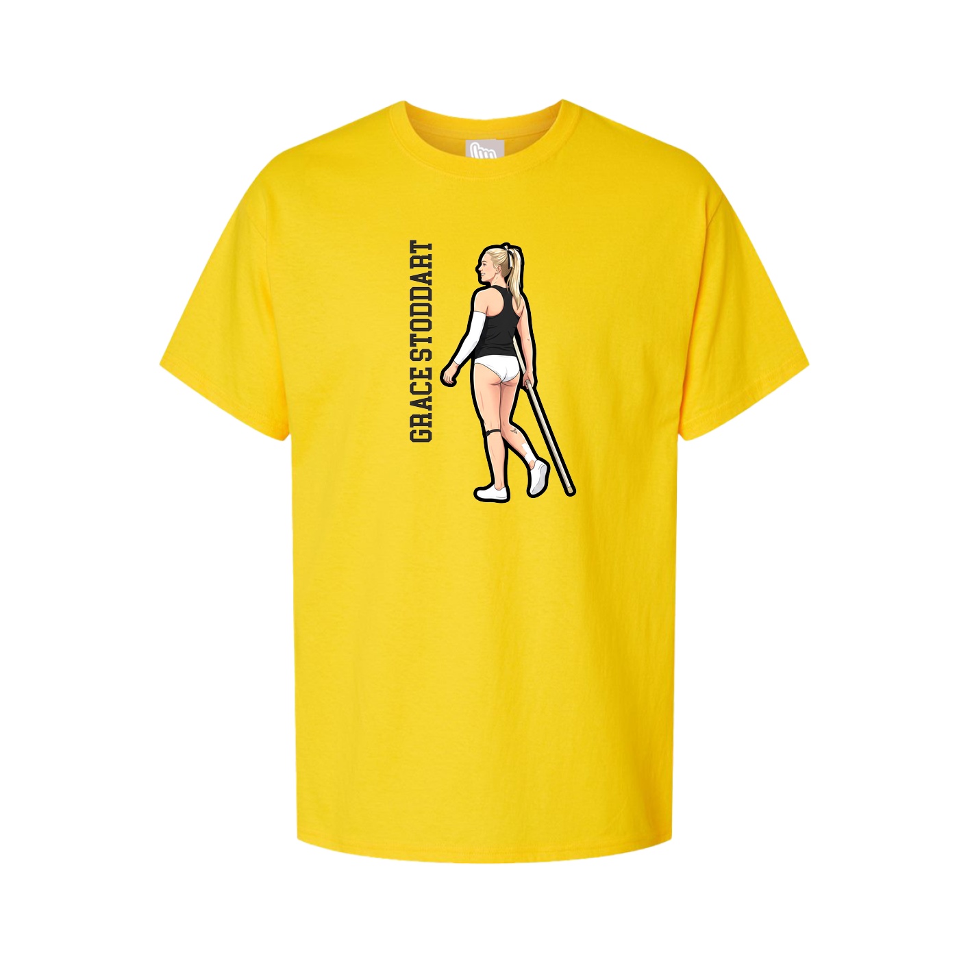 Youth Tee — Name Vertical in Gold