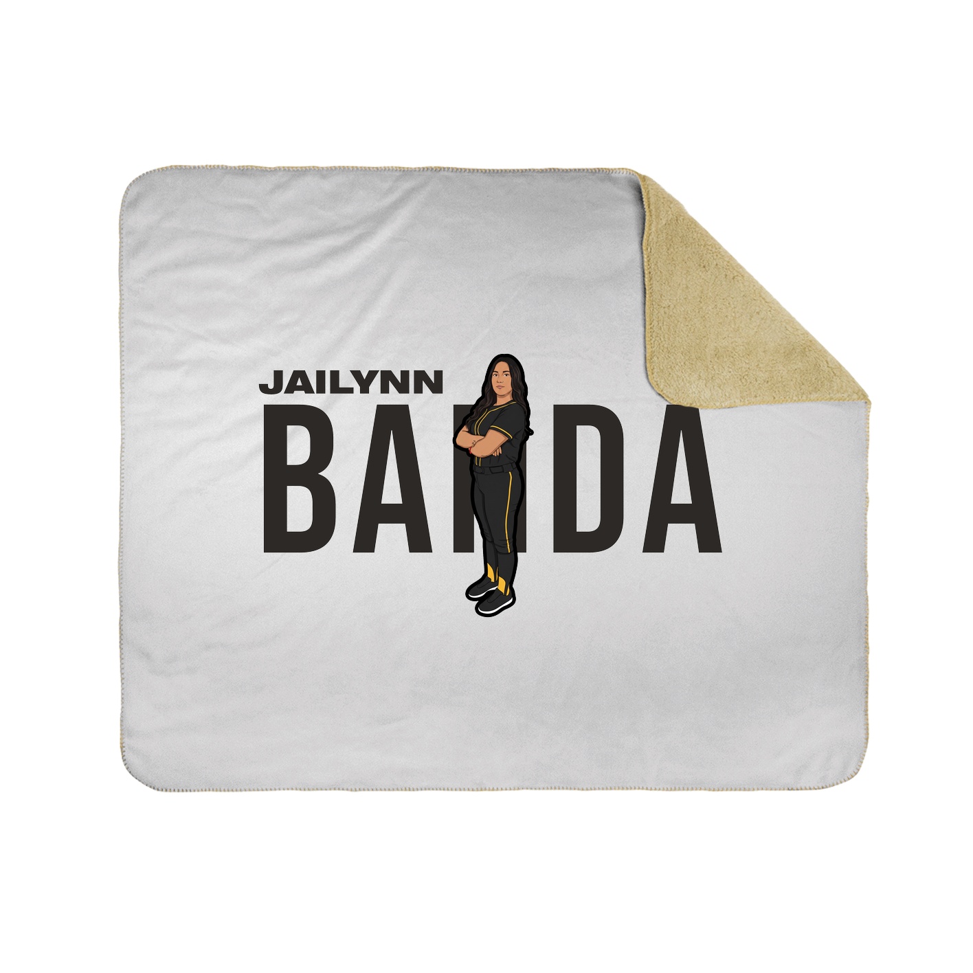 Throw Blanket — Player Name in White