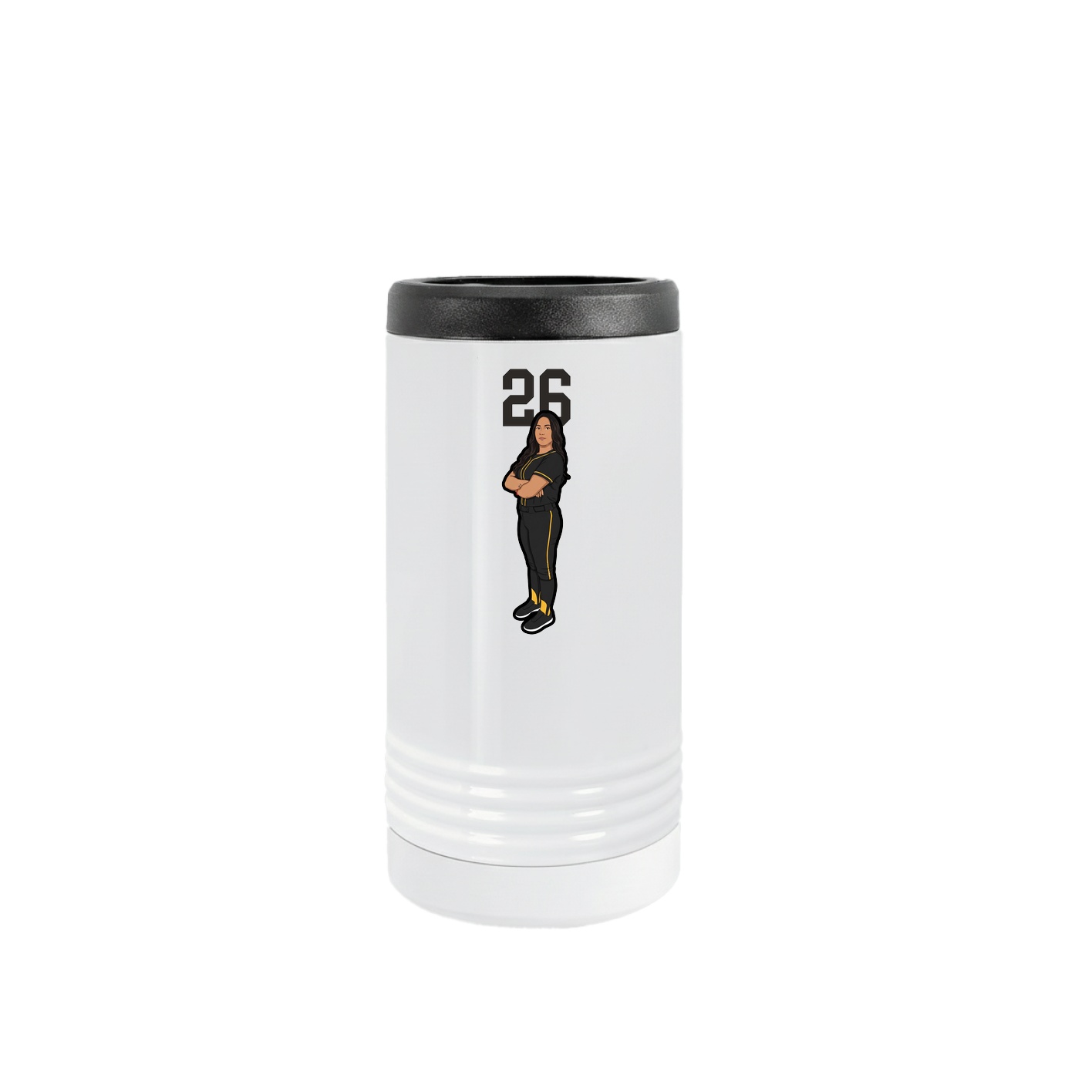 Slim Beverage Holder — Number Top in White
