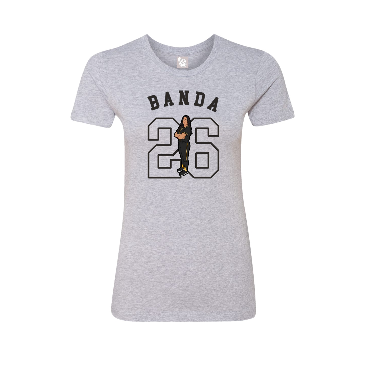 Fitted Women's Tee — Shirsey Arch in Grey