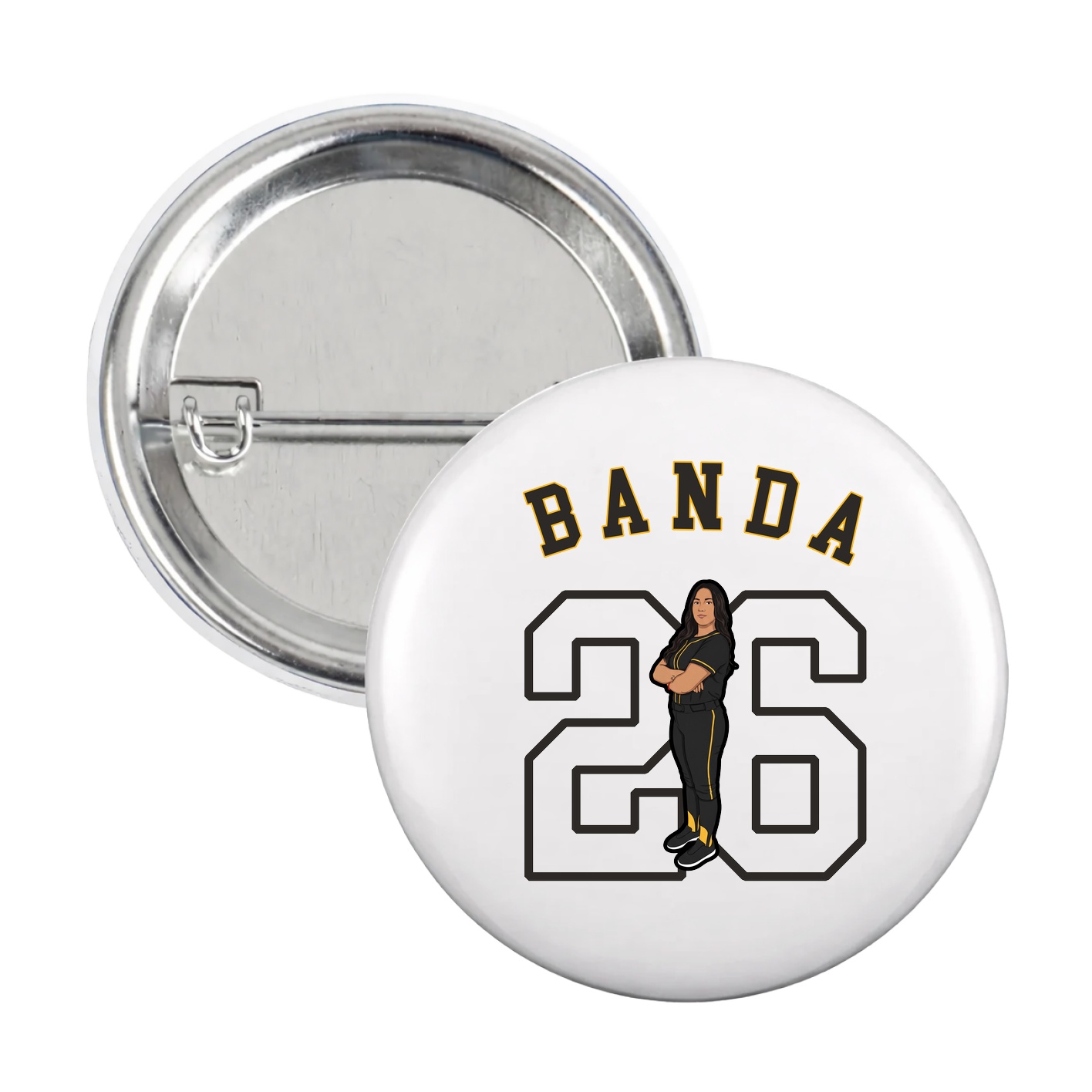 Game Day Button — Shirsey Arch in White