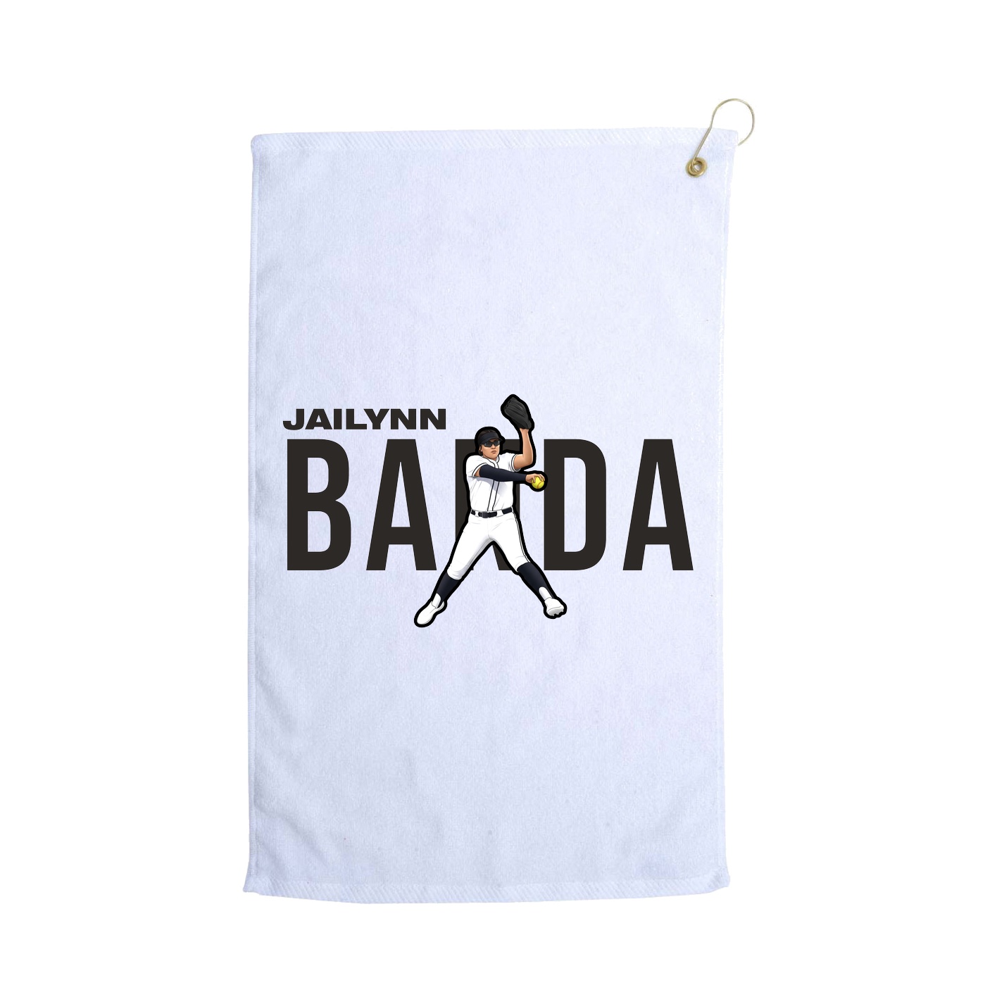 Golf Towel — Player Name in White