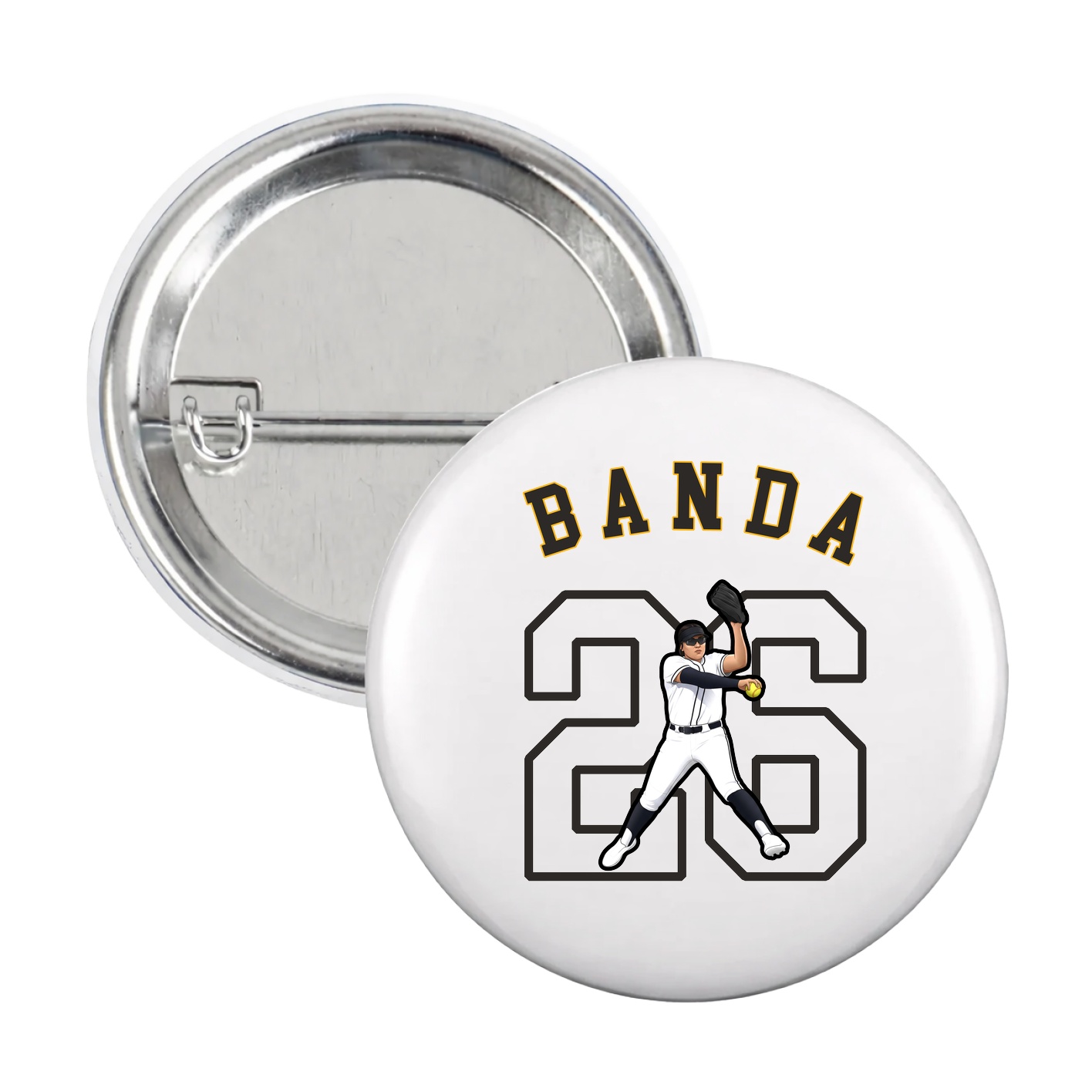 Game Day Button — Shirsey Arch in White