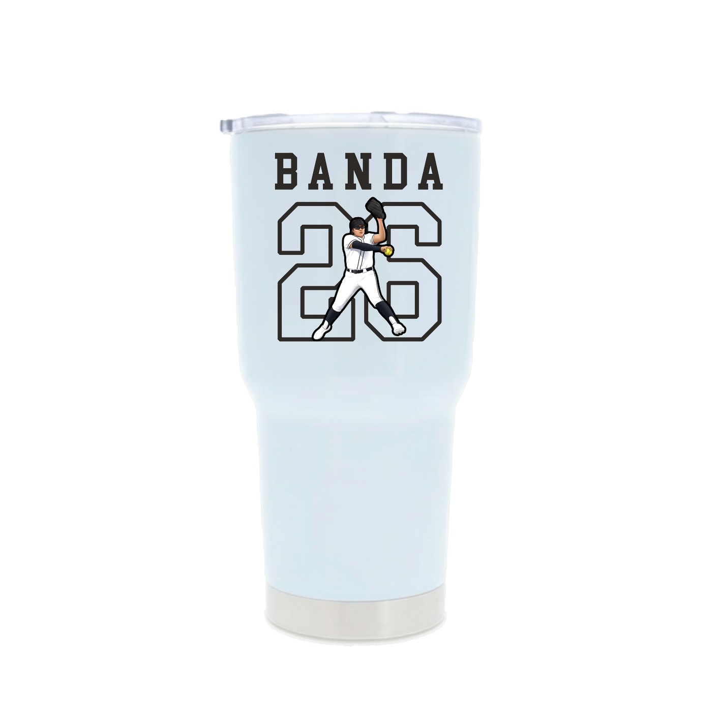 30oz Stainless Steel Tumbler — Shirsey in White
