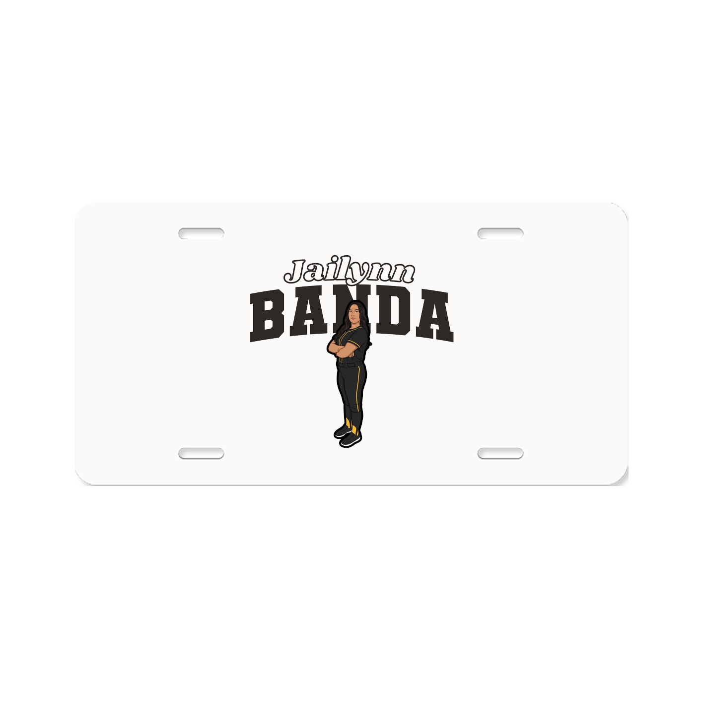 License Plate — Name Arch in Classic