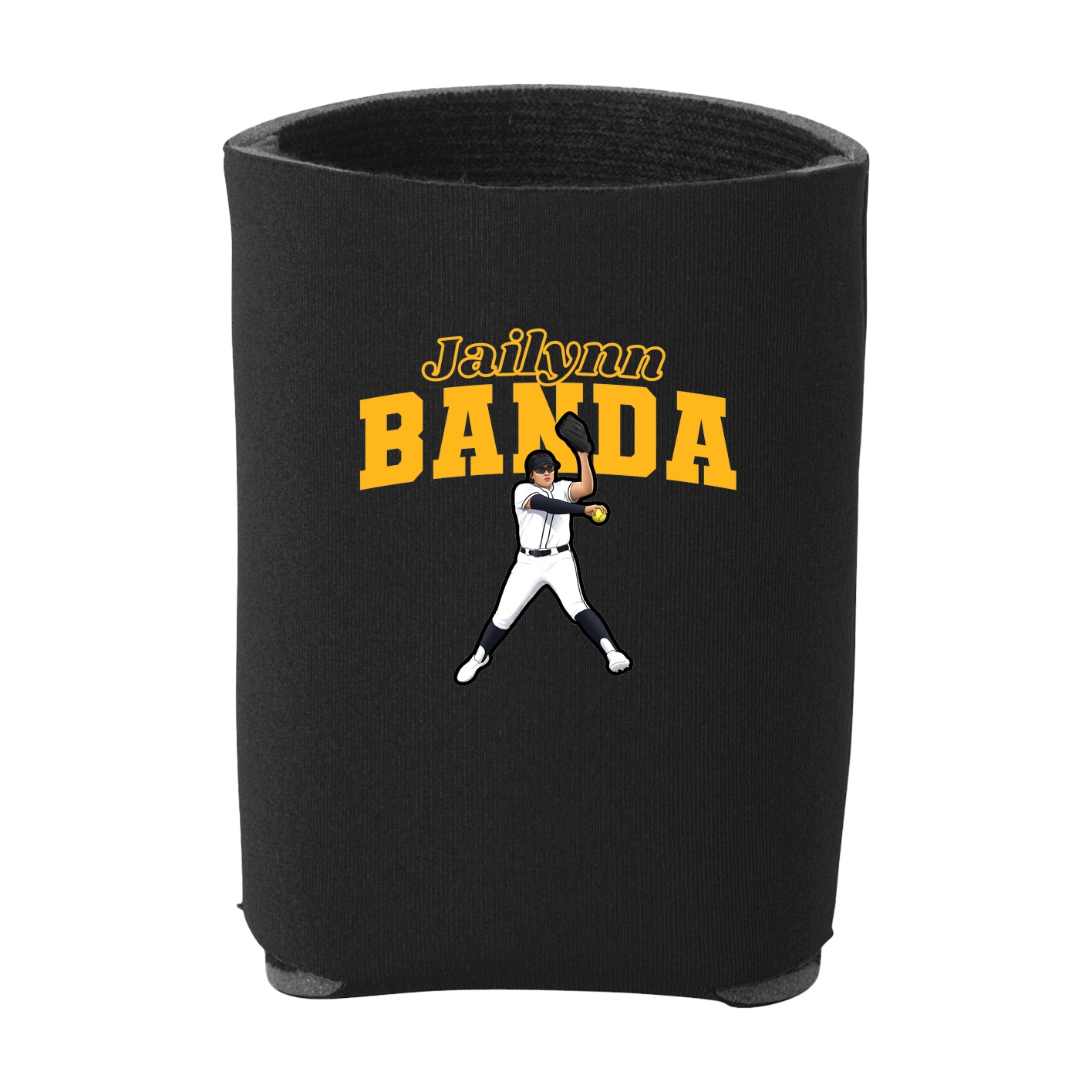 Can Holder — Name Arch in Black