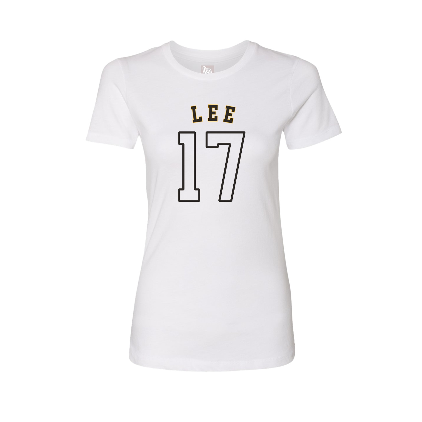 Fitted Women's Tee — Shirsey Arch in White