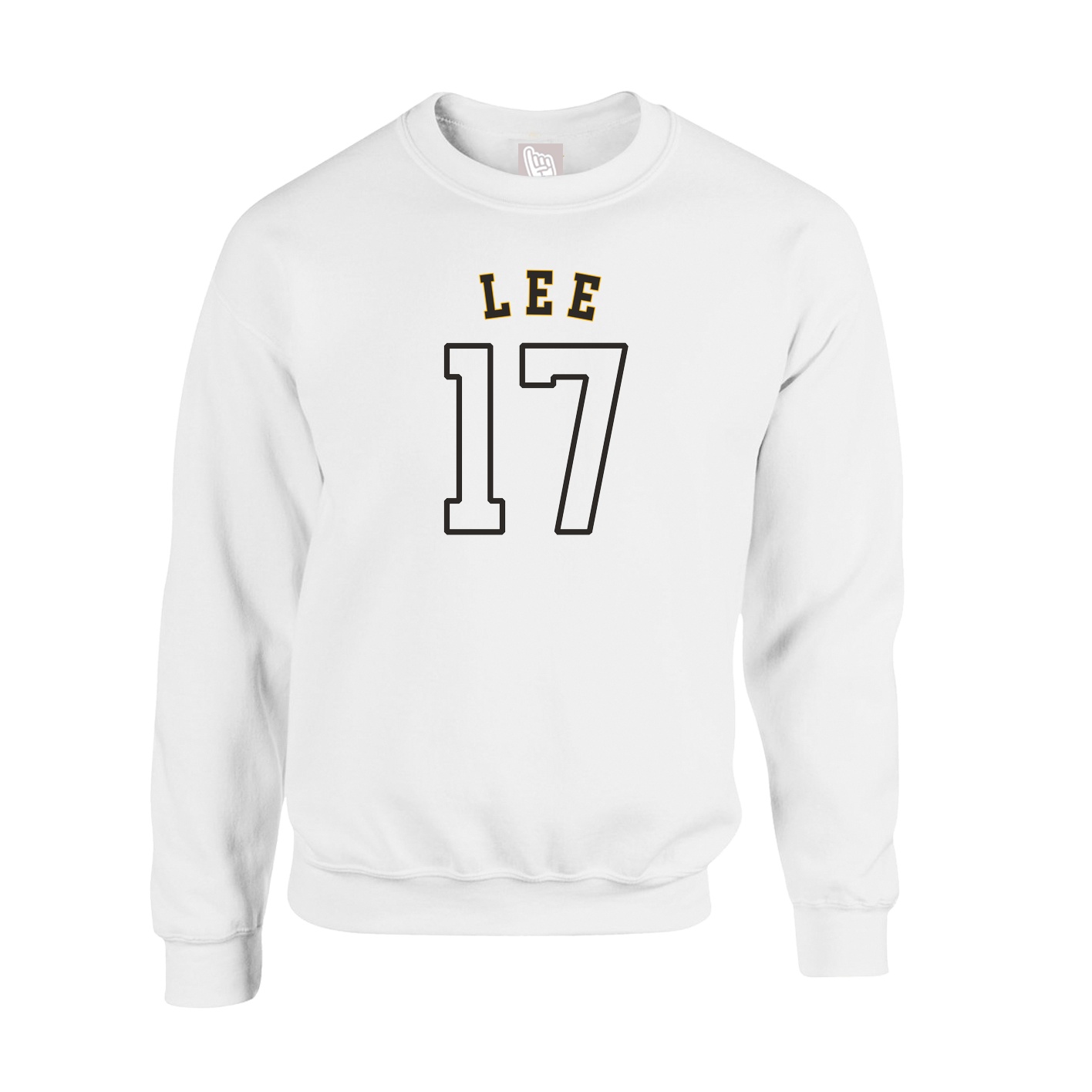 Fleece Crew — Shirsey Arch in White
