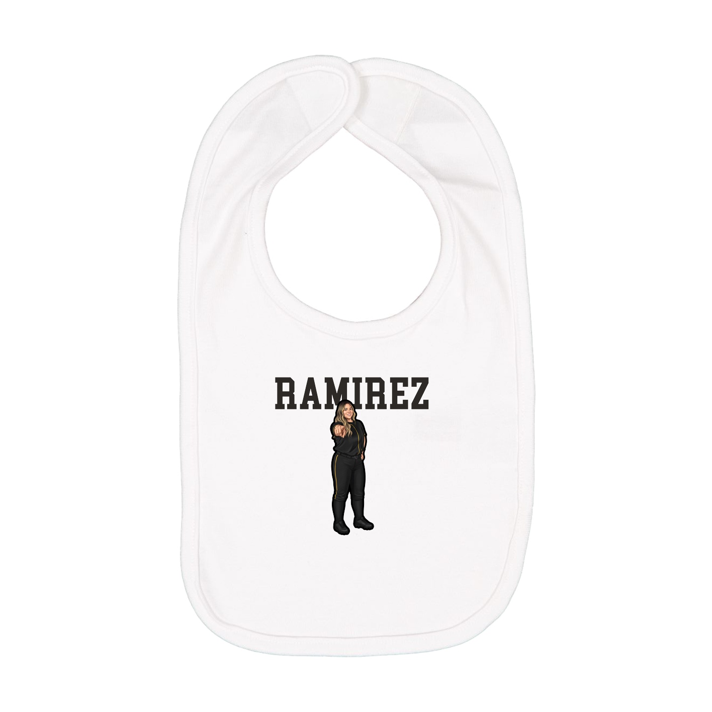 Infant Bib — Shirsey in White