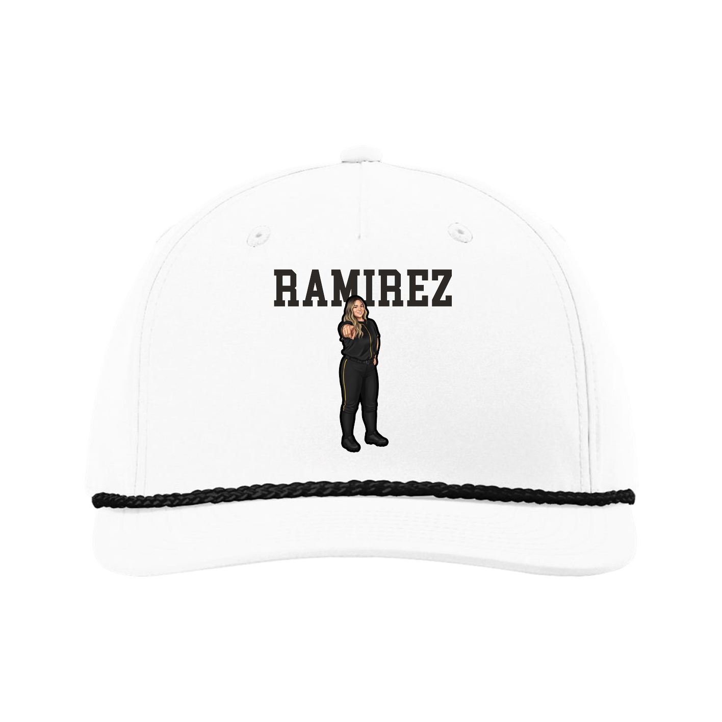 Five-Panel Classic Rope Cap — Shirsey in White