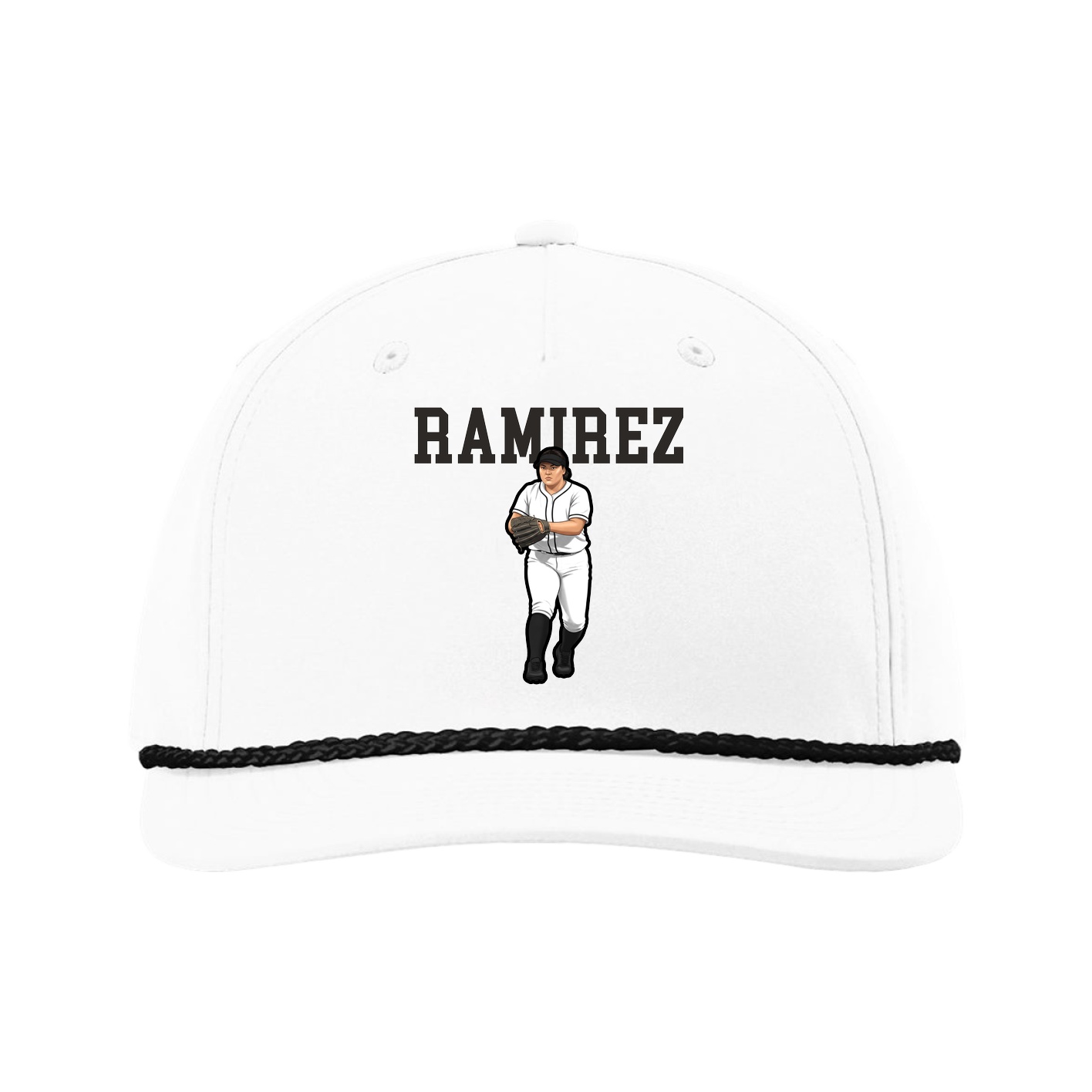 Five-Panel Classic Rope Cap — Shirsey in White