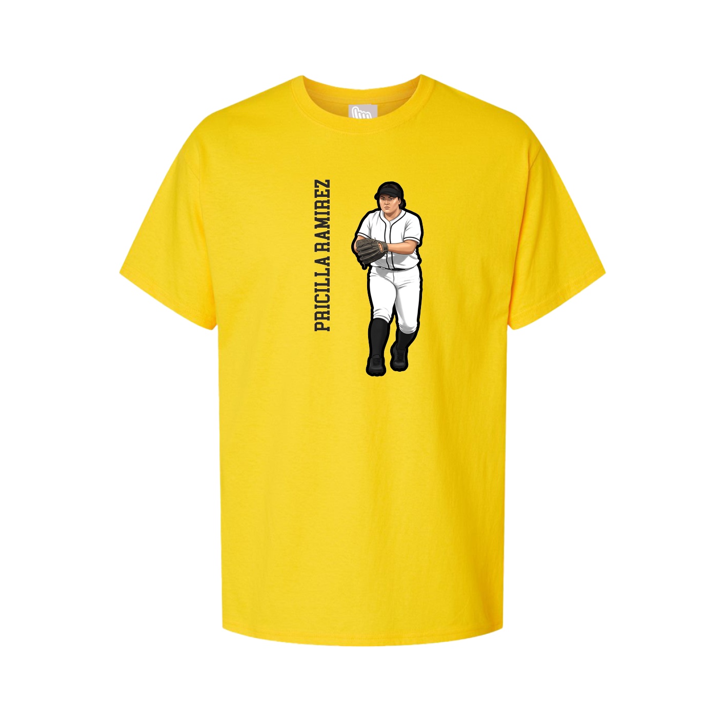 Youth Tee — Name Vertical in Gold