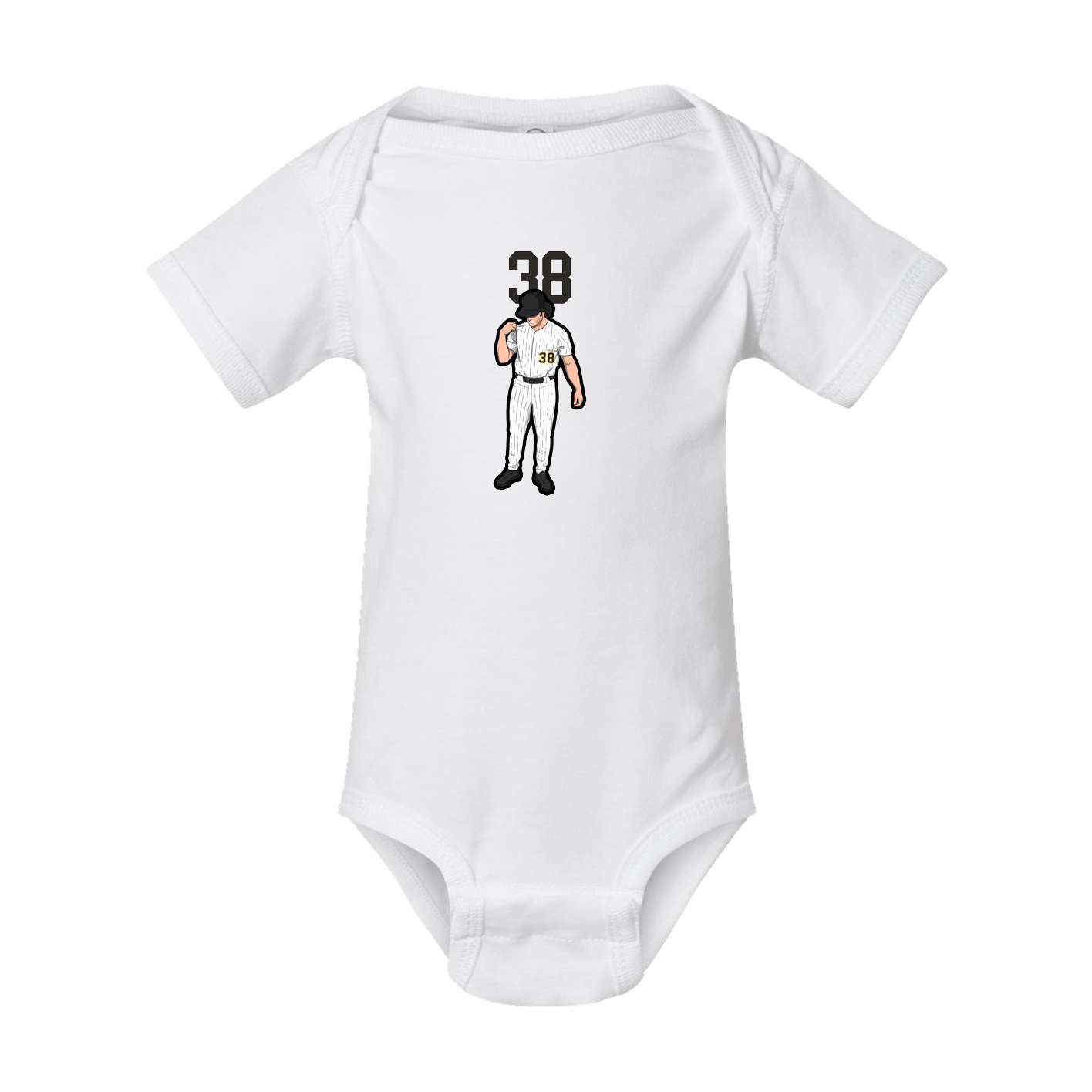 Baby Onesie — Number Top in White