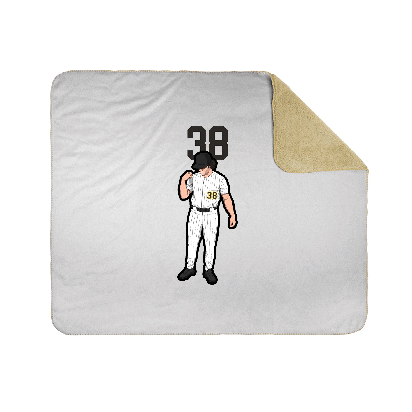 Throw Blanket — Number Top in White