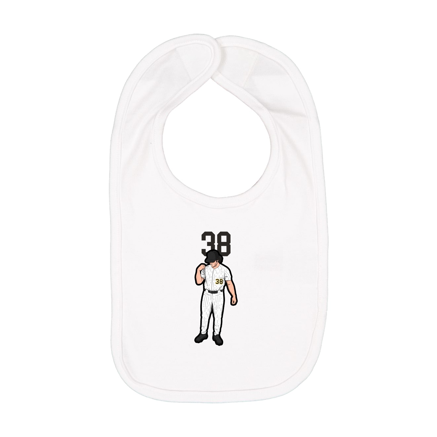 Infant Bib — Number Top in White