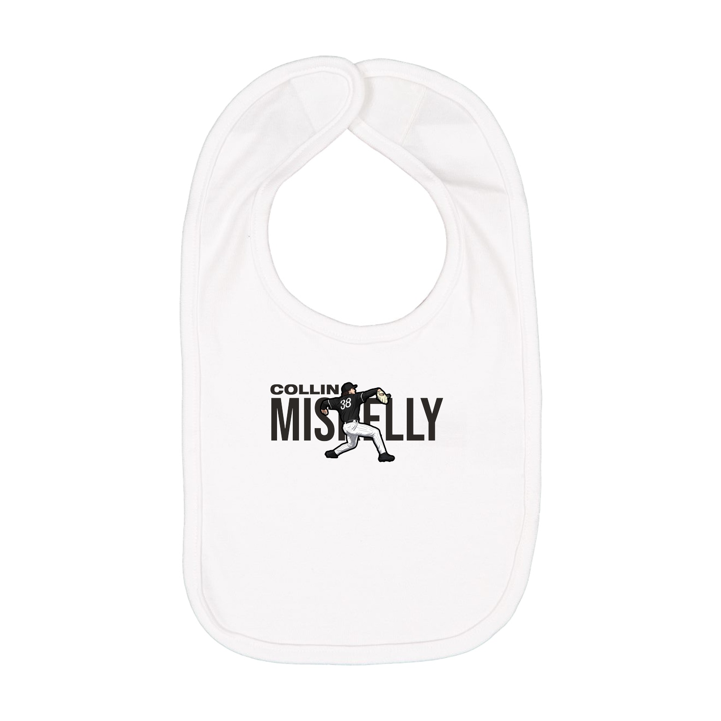 Infant Bib — Player Name in White