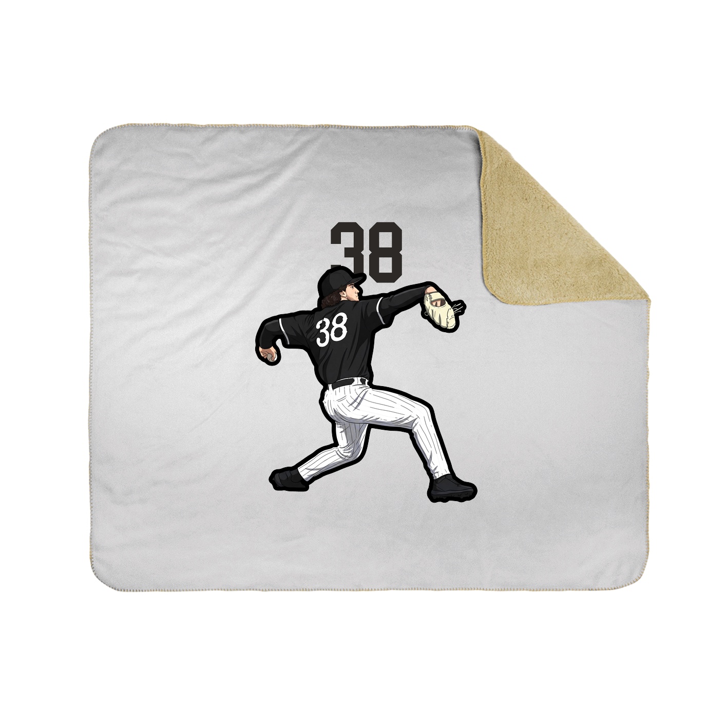 Throw Blanket — Number Top in White