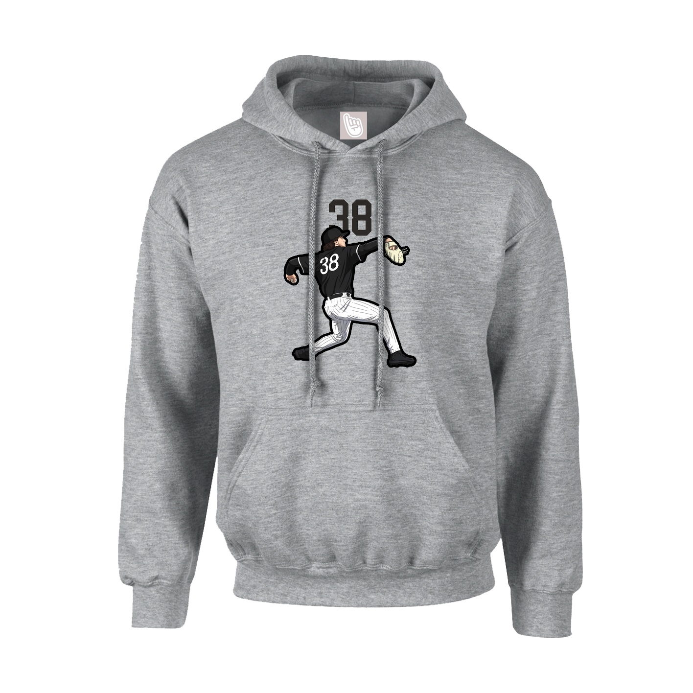 Youth Hoodie — Number Top in Grey