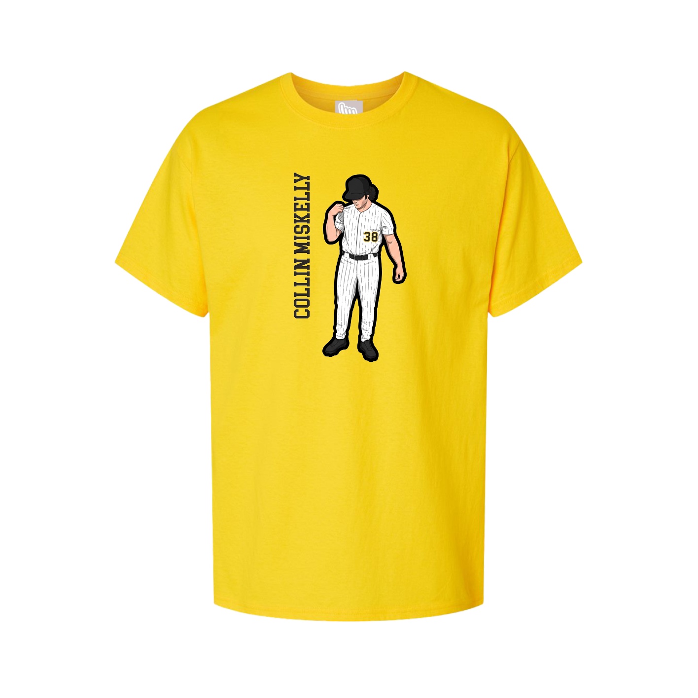 Youth Tee — Name Vertical in Gold