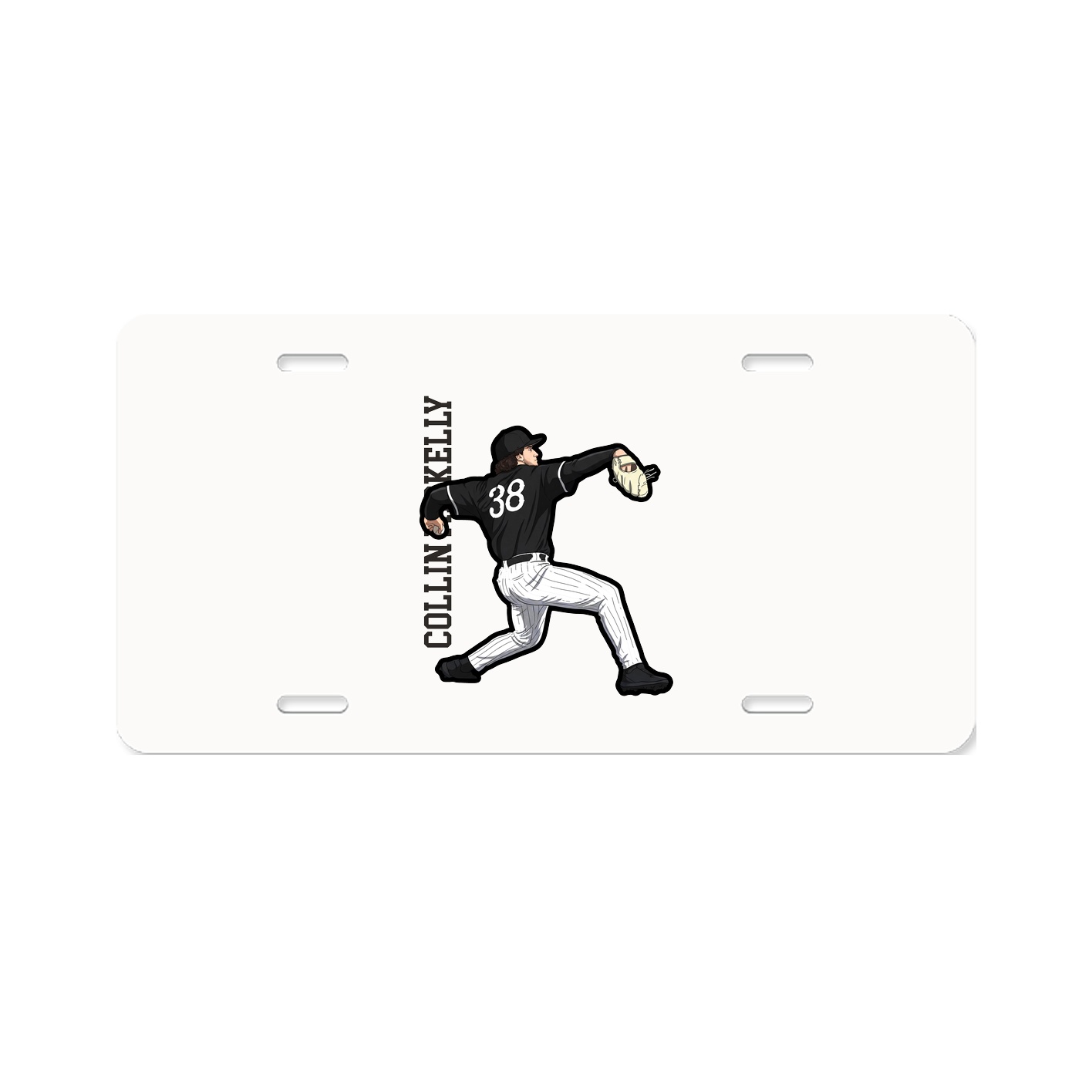 License Plate — Name Vertical in Classic