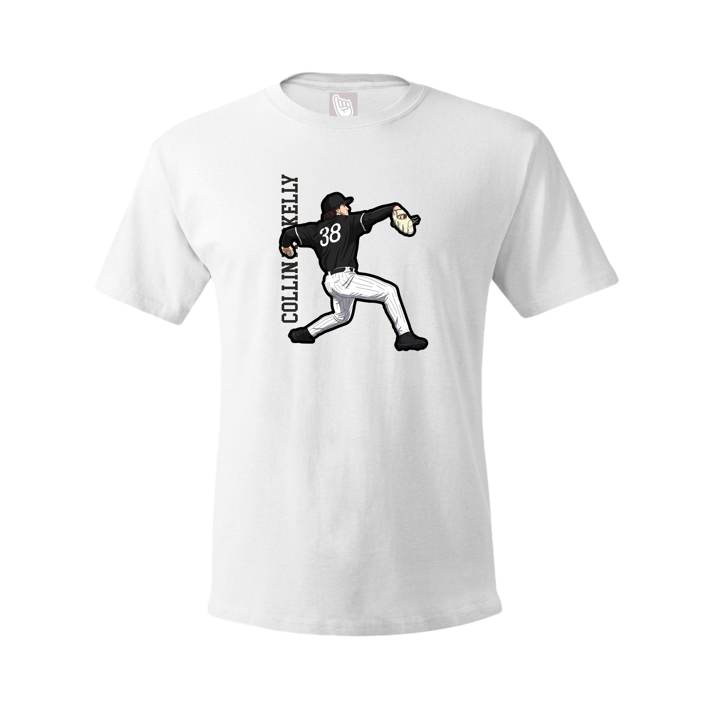 Tee — Name Vertical in White