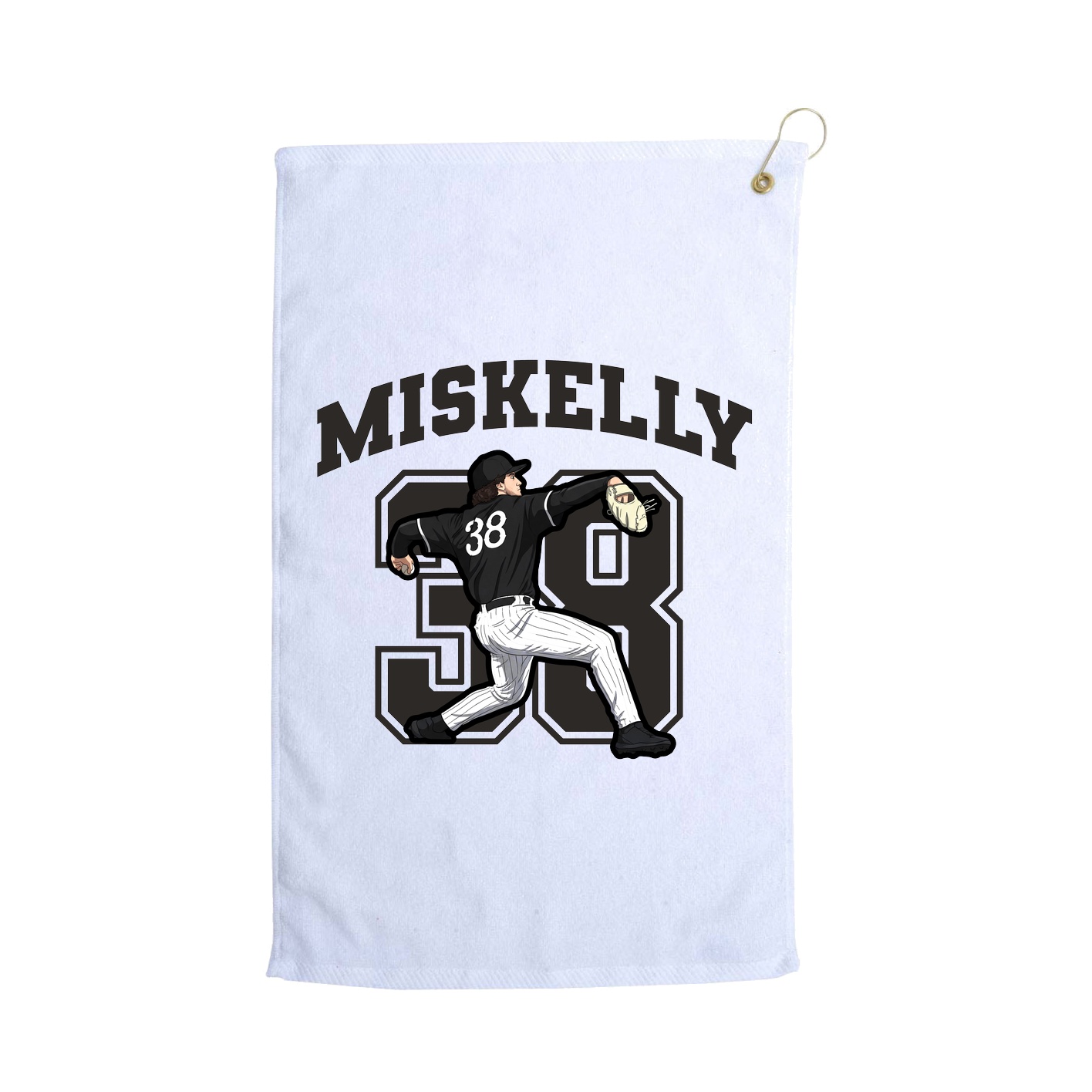 Golf Towel — Number in White